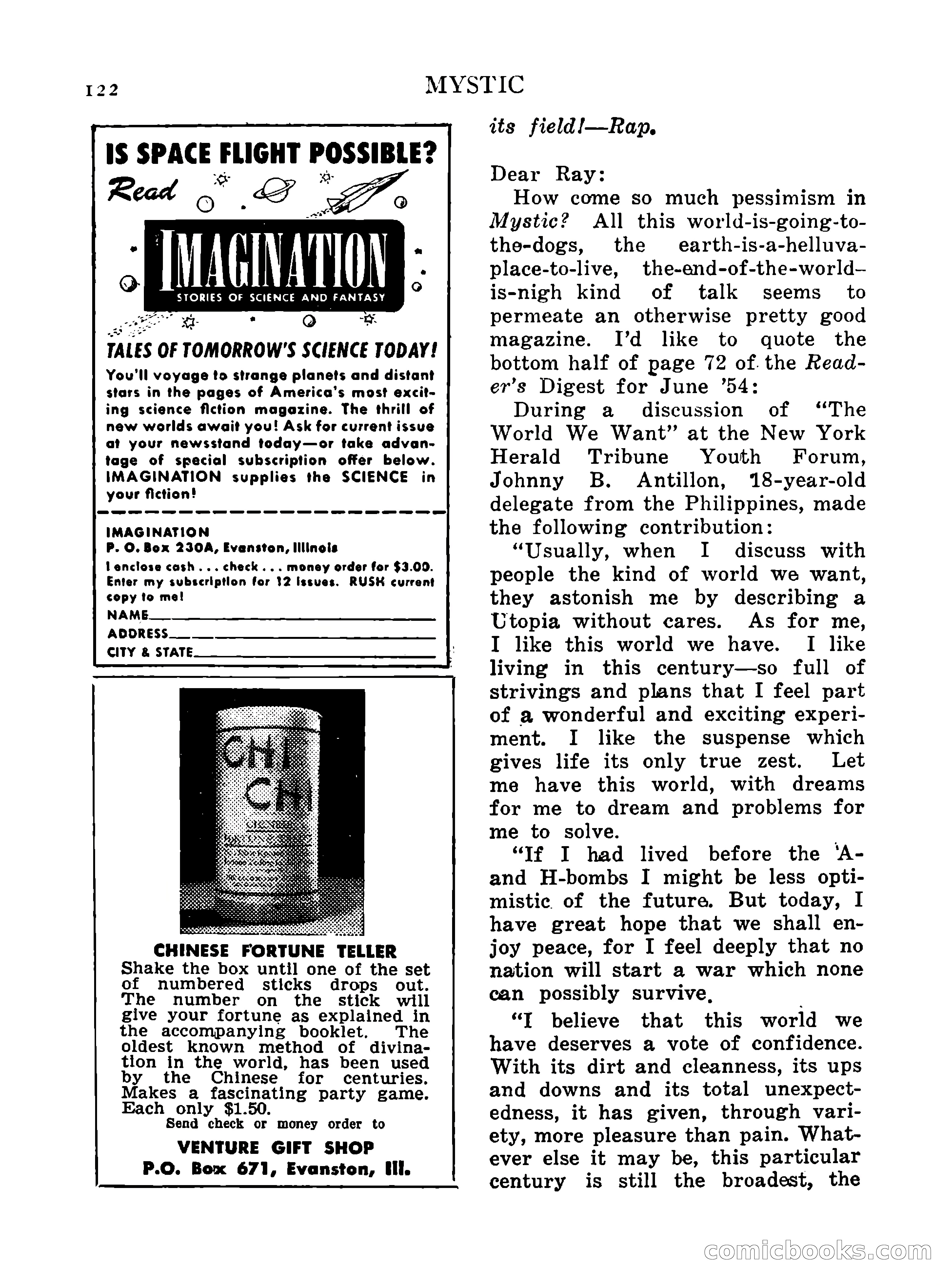 Mystic Magazine, October 1954 — page 122 of 133