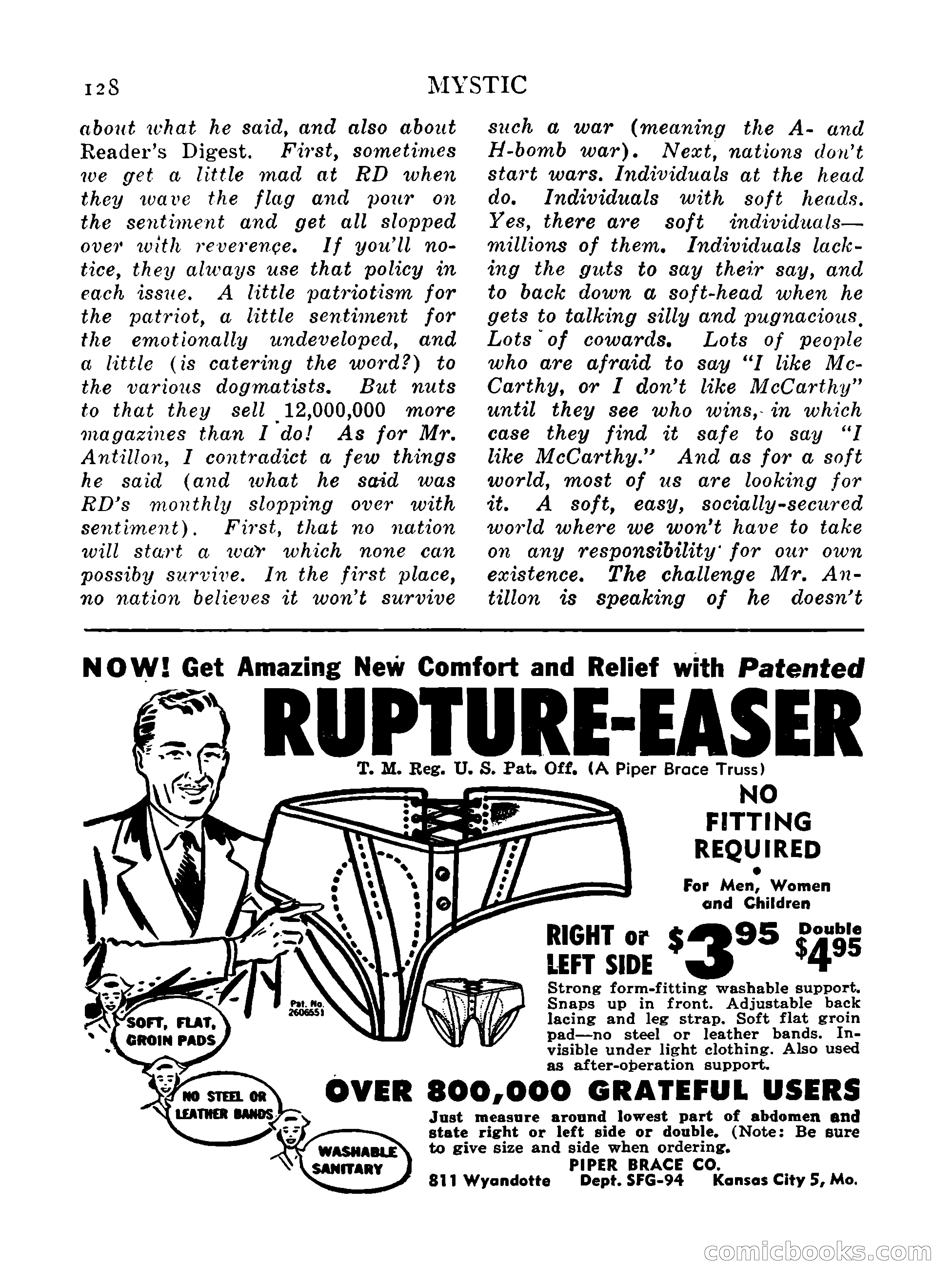 Mystic Magazine, October 1954 — page 128 of 133