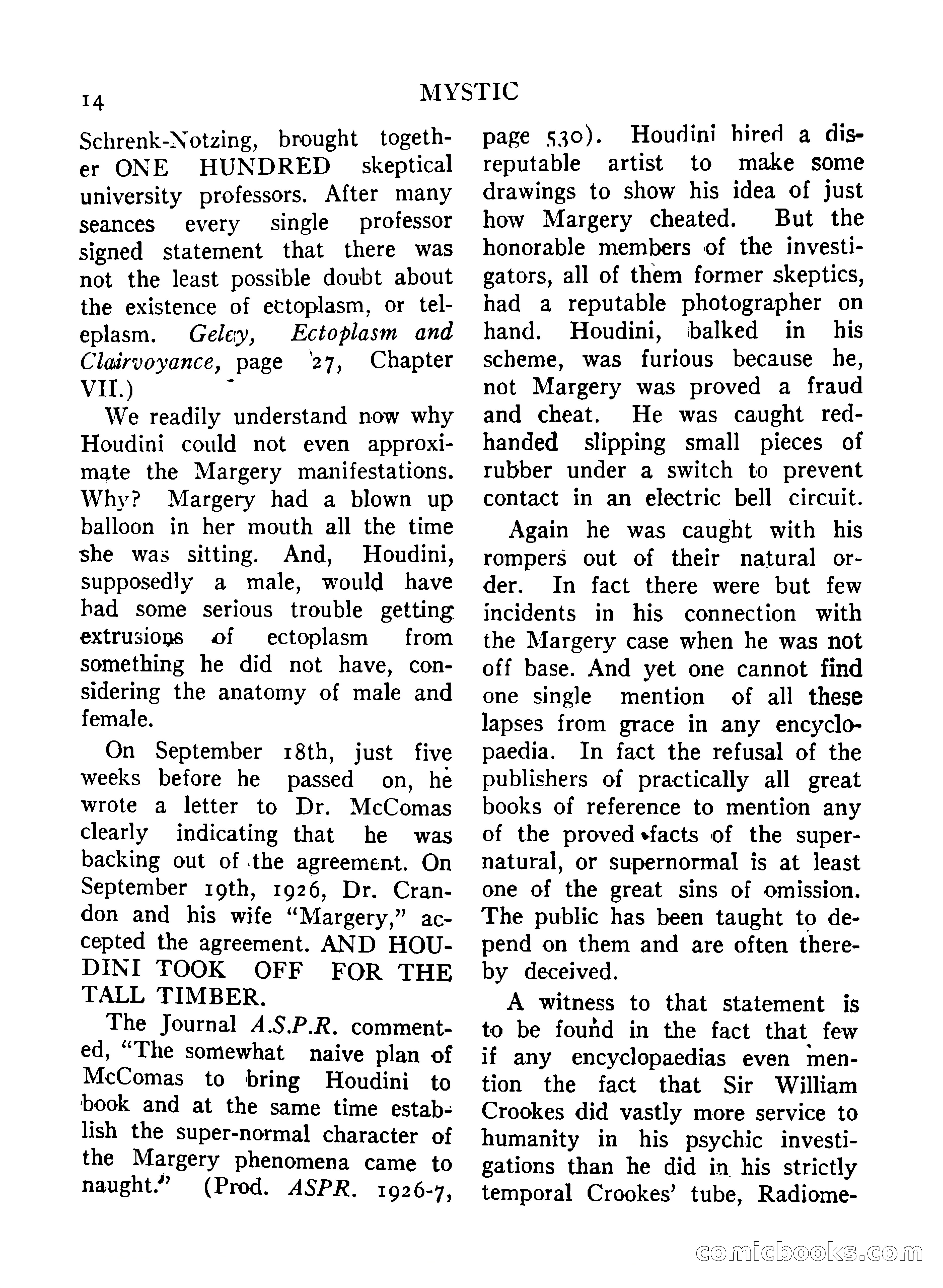 Mystic Magazine, December 1954 — page 14 of 133