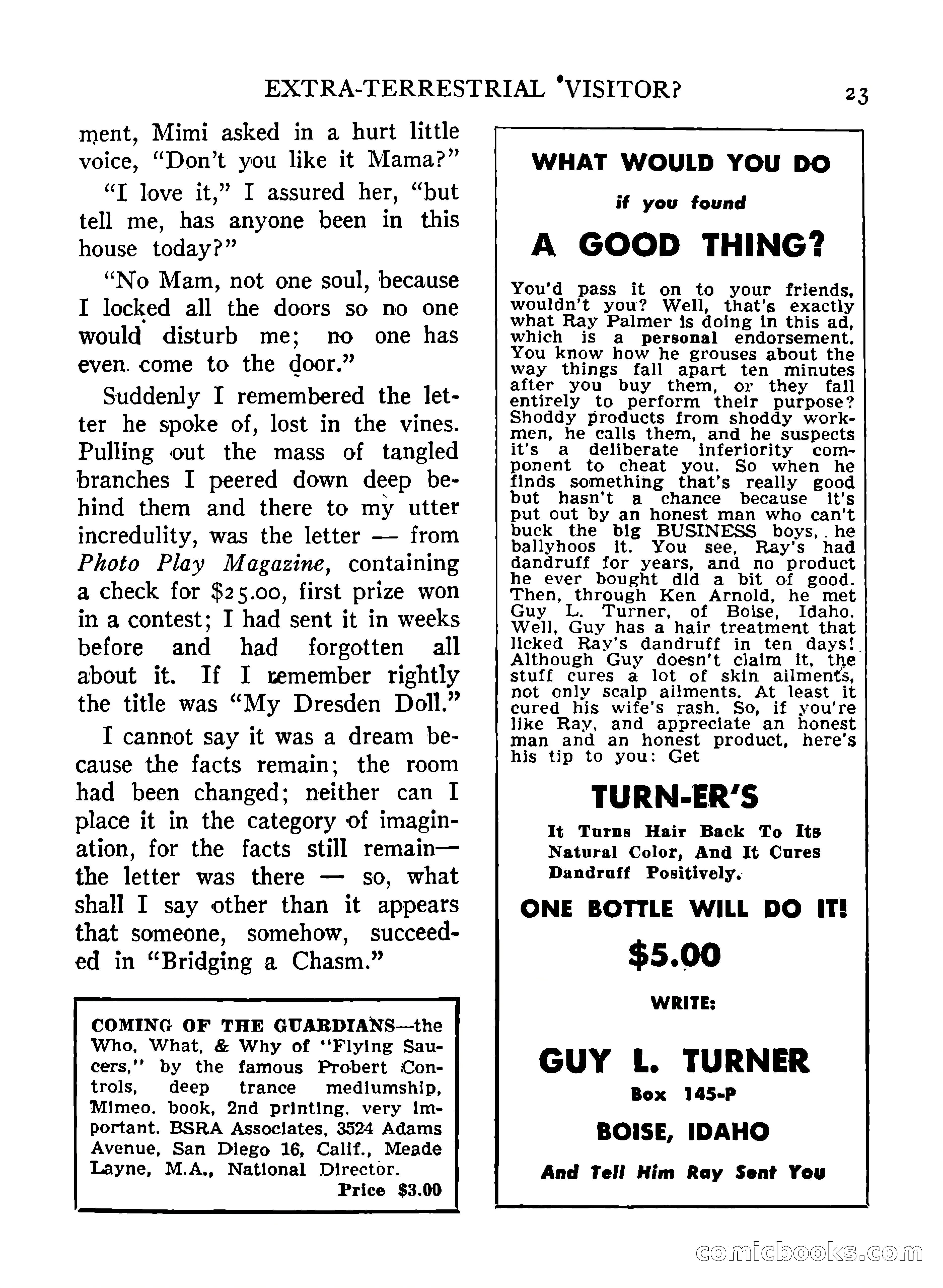Mystic Magazine, December 1954 — page 23 of 133