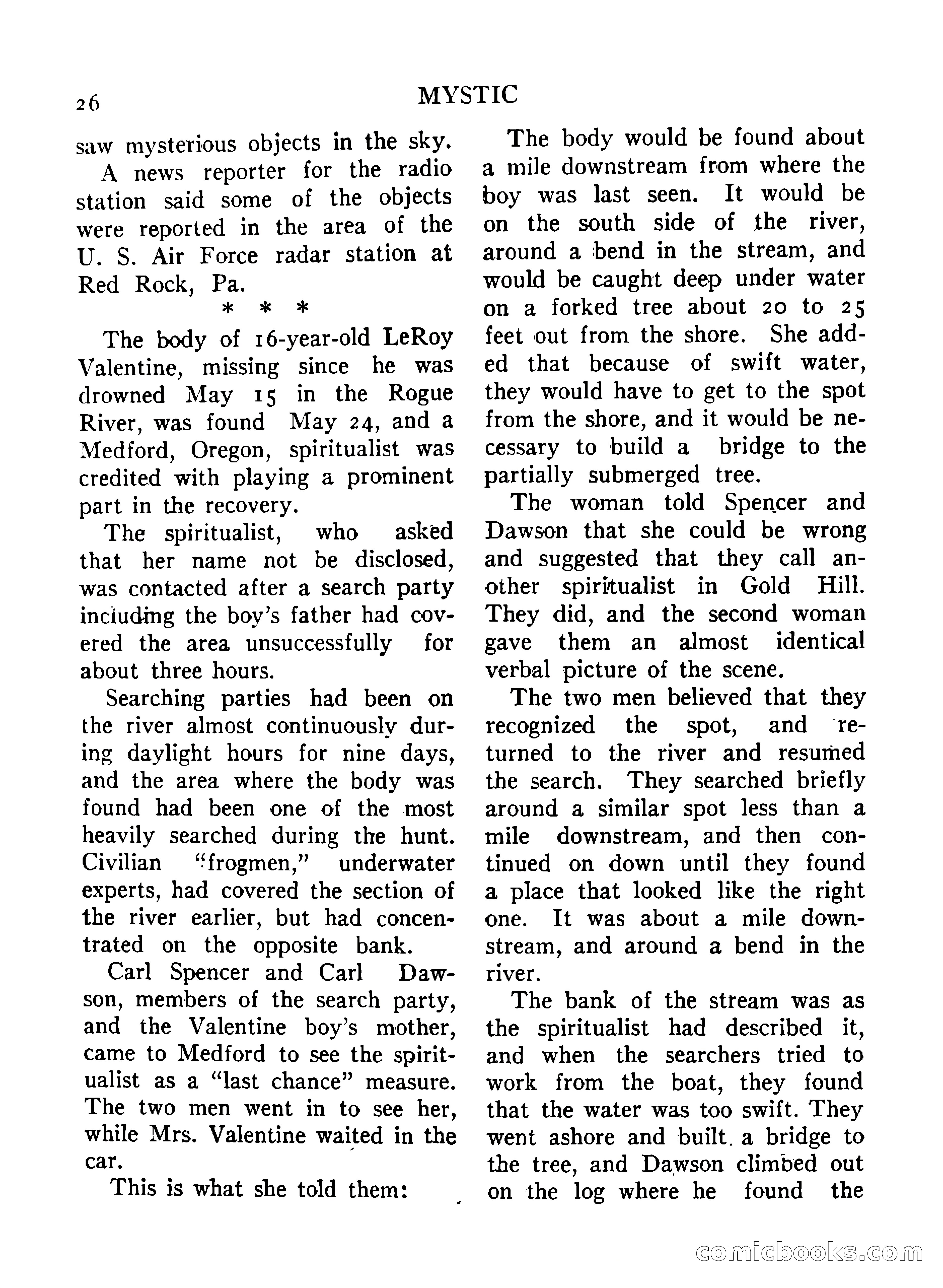 Mystic Magazine, December 1954 — page 26 of 133