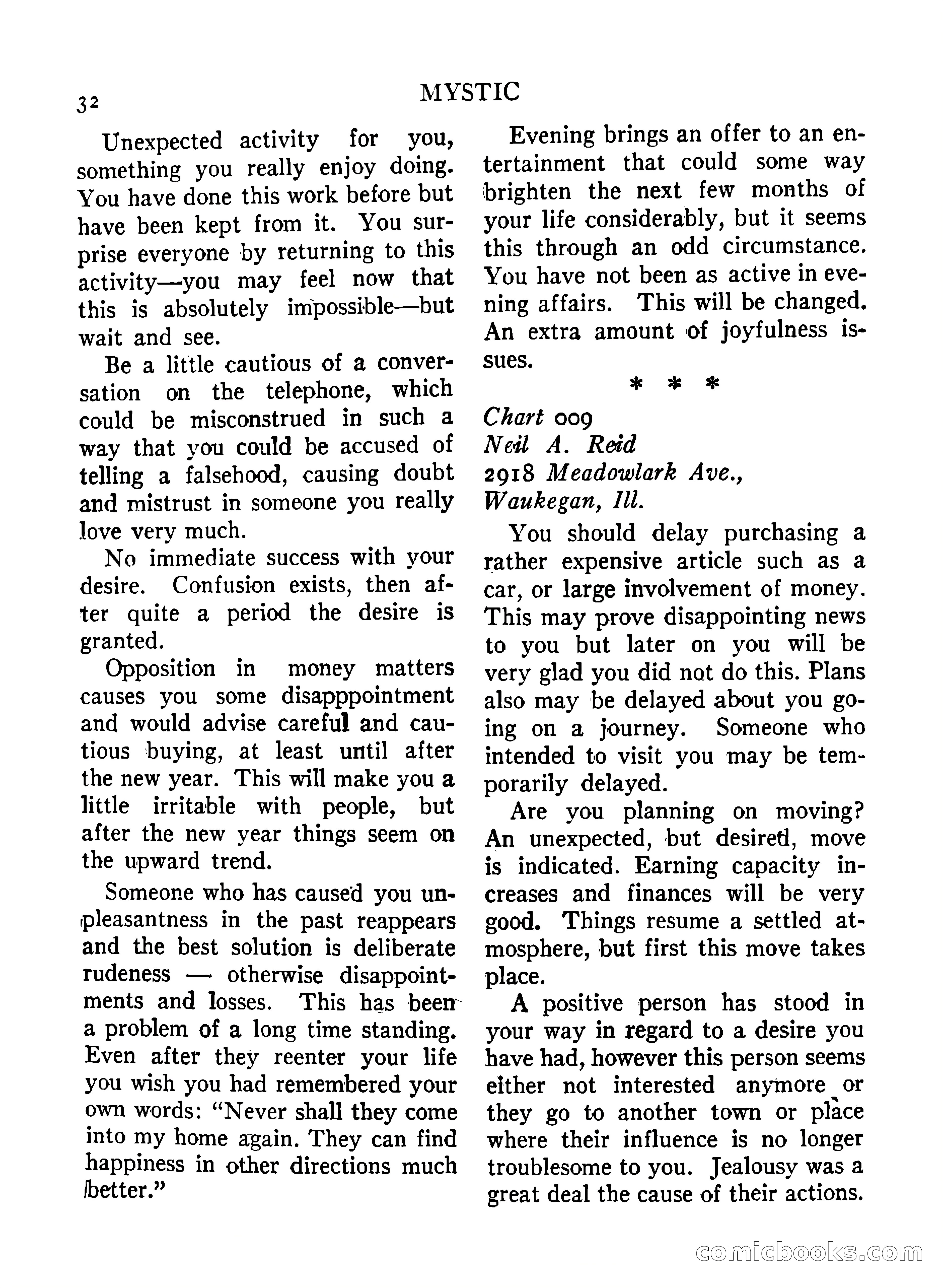 Mystic Magazine, December 1954 — page 32 of 133