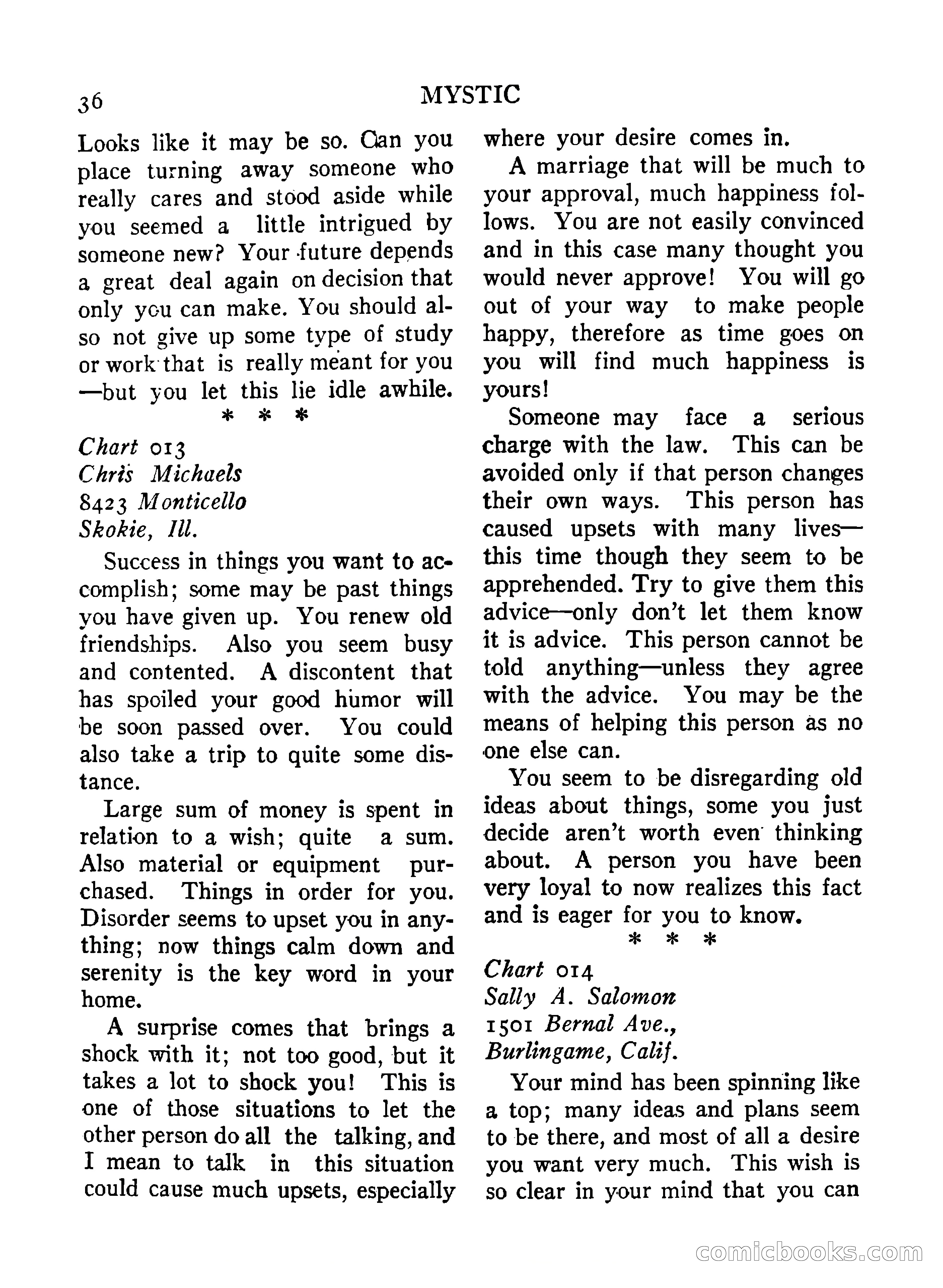Mystic Magazine, December 1954 — page 36 of 133