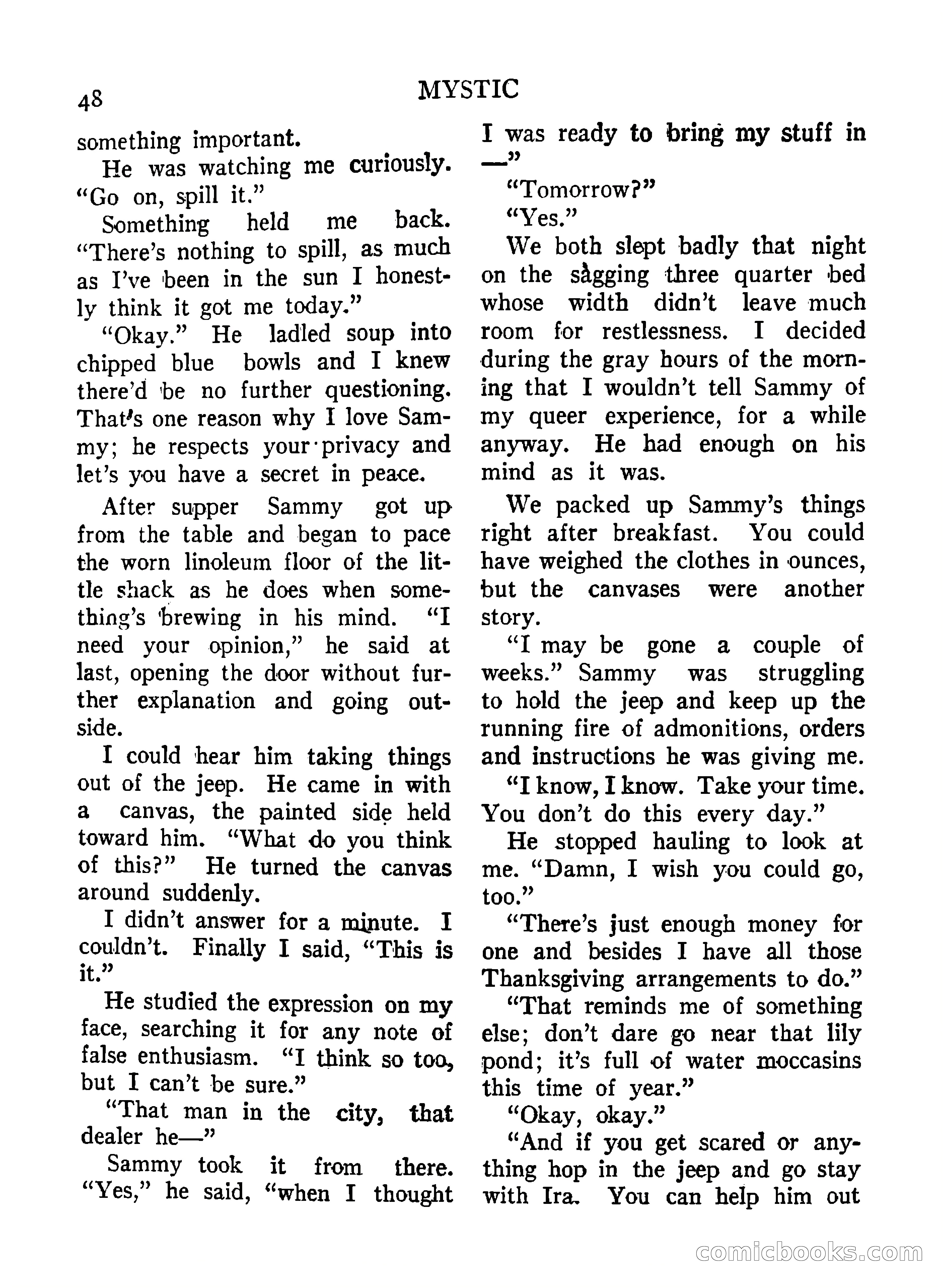 Mystic Magazine, December 1954 — page 48 of 133