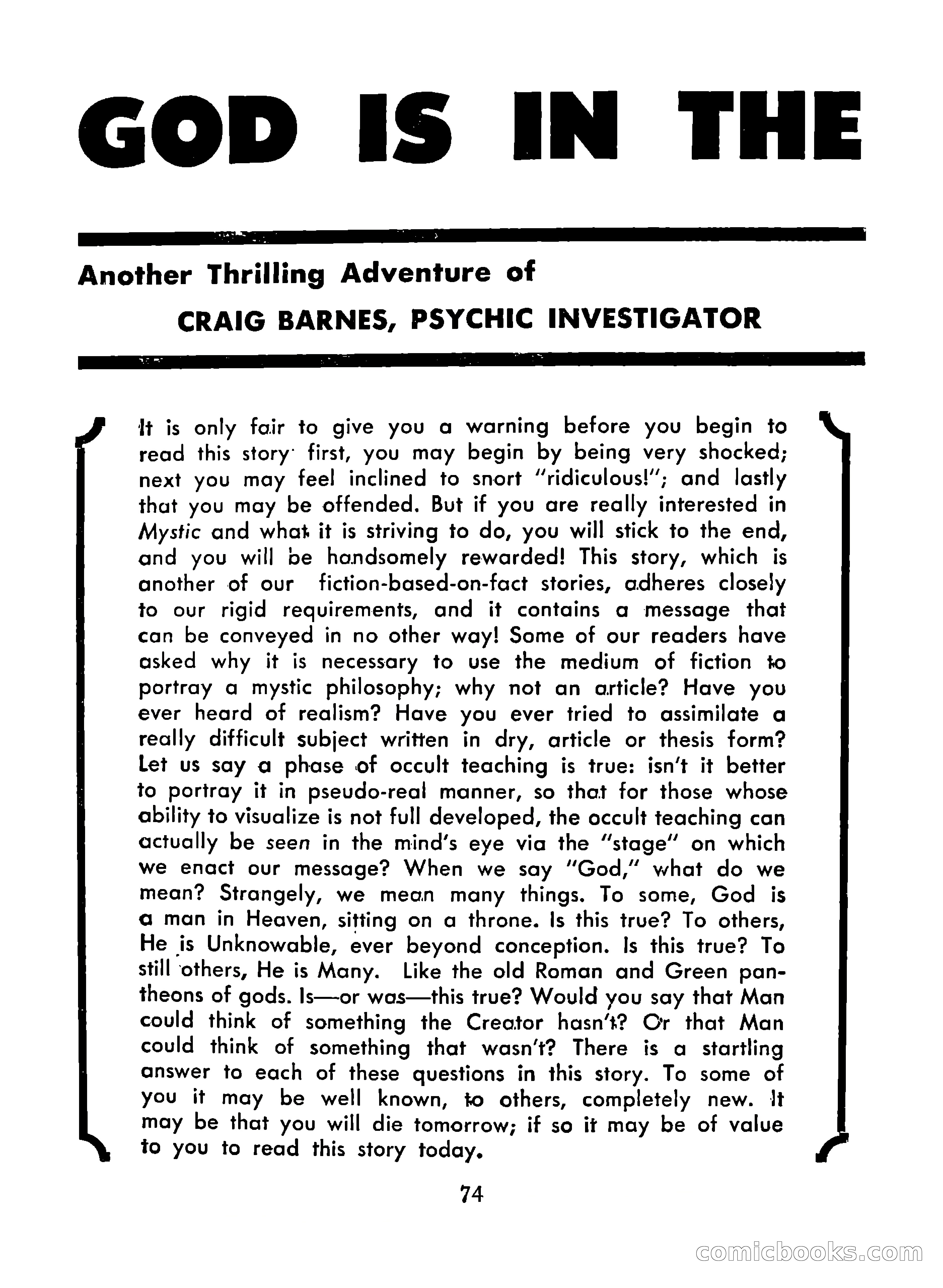 Mystic Magazine, December 1954 — page 74 of 133