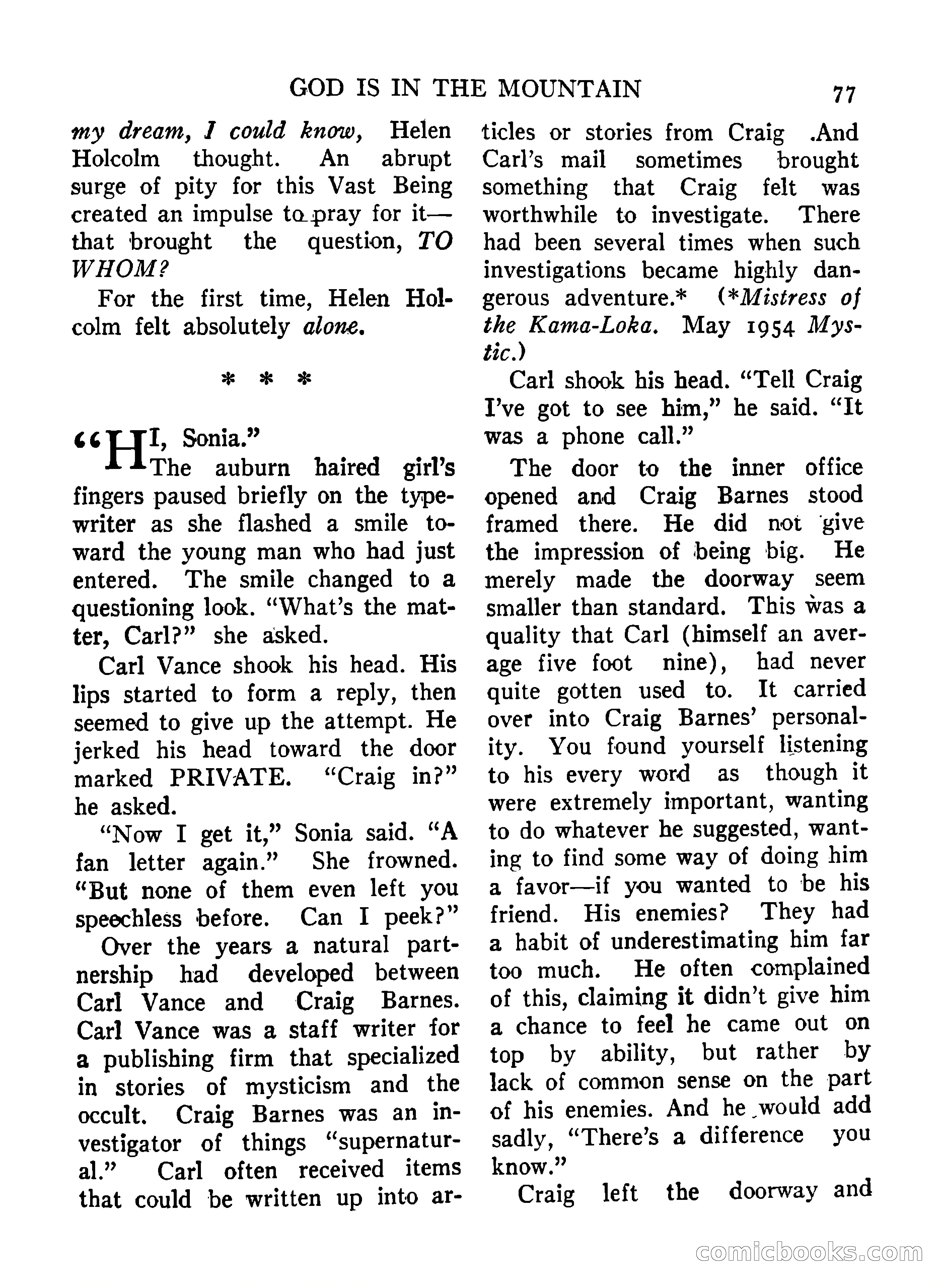 Mystic Magazine, December 1954 — page 77 of 133