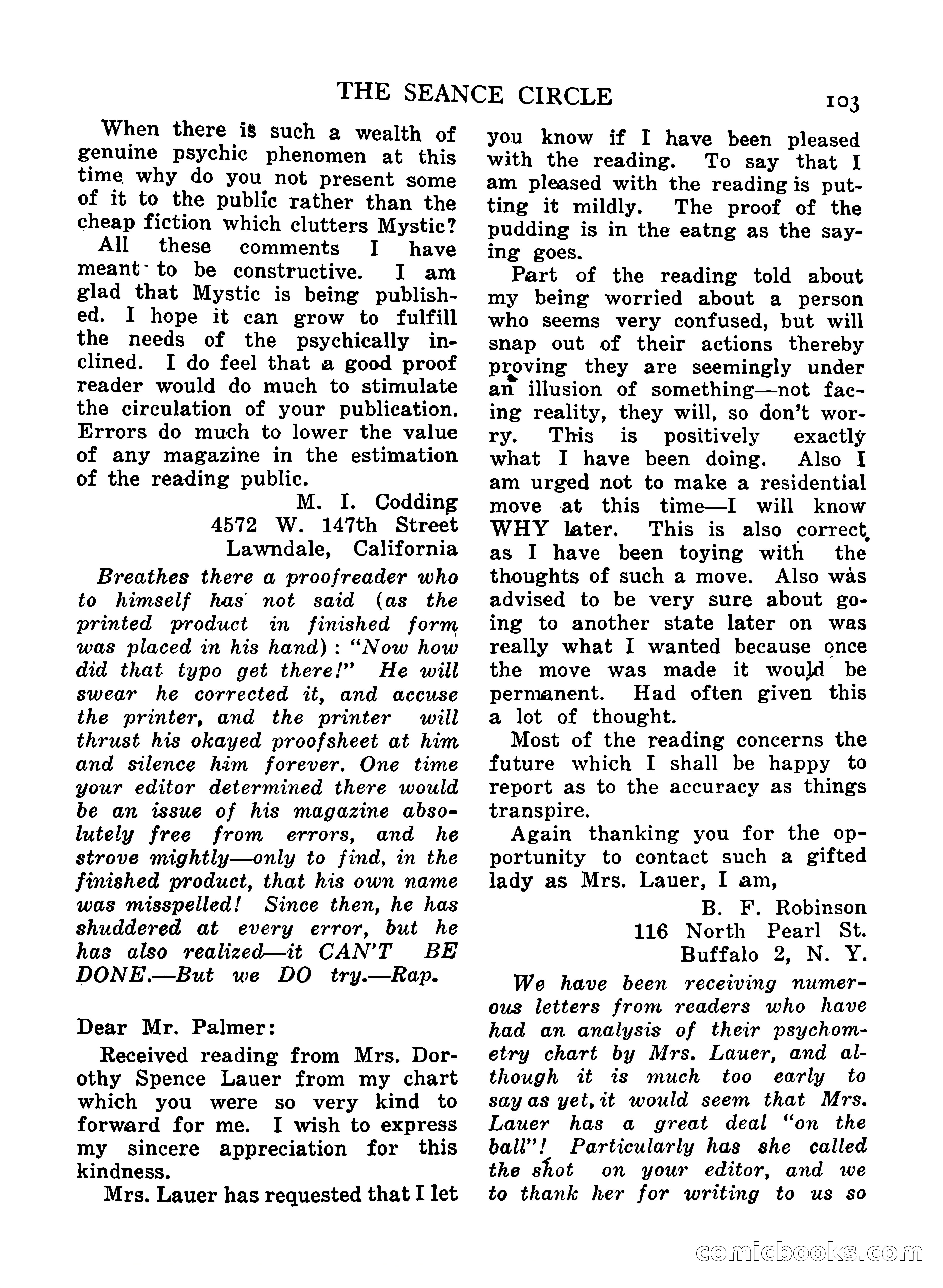 Mystic Magazine, December 1954 — page 103 of 133