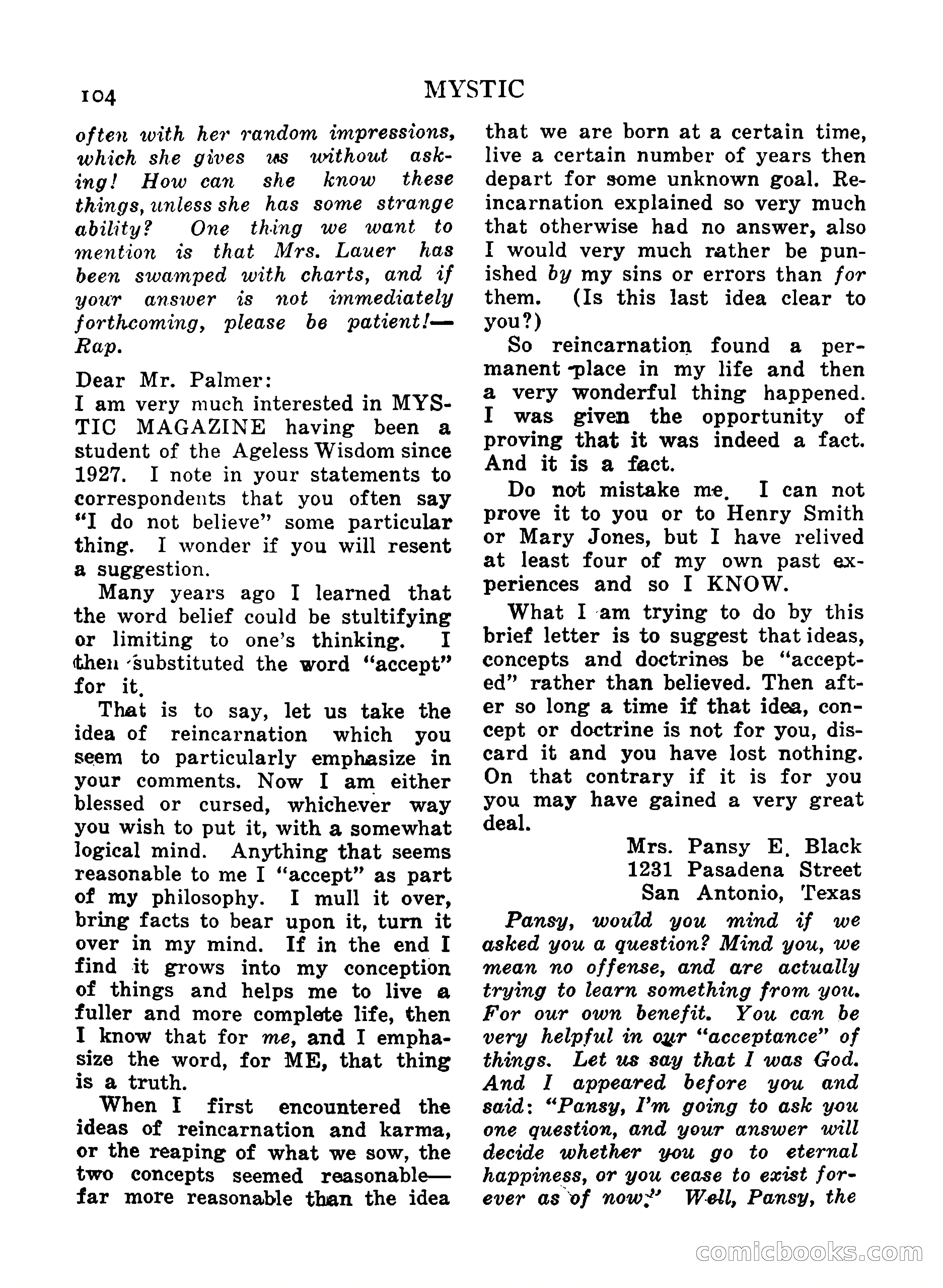 Mystic Magazine, December 1954 — page 104 of 133