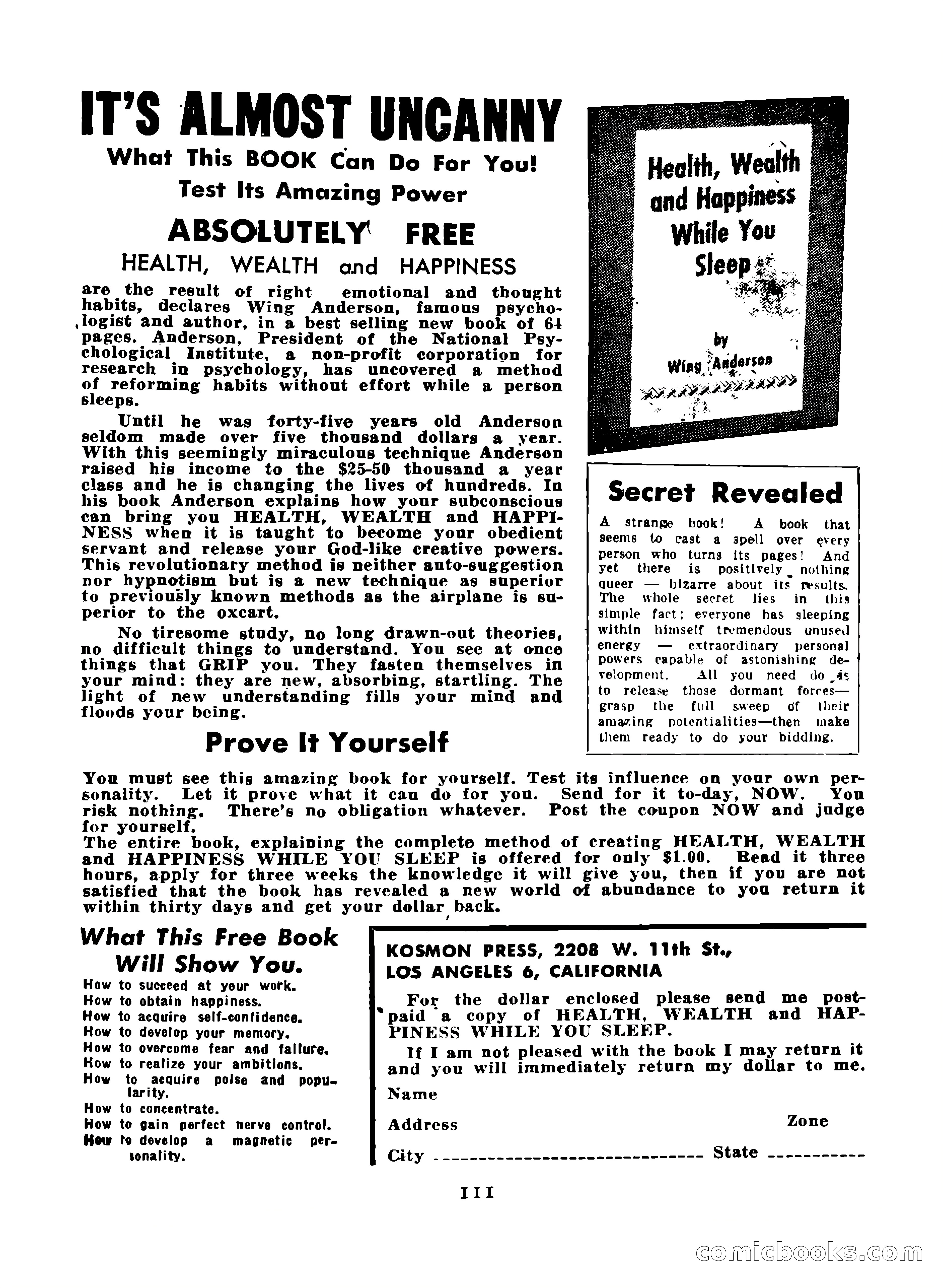 Mystic Magazine, December 1954 — page 111 of 133