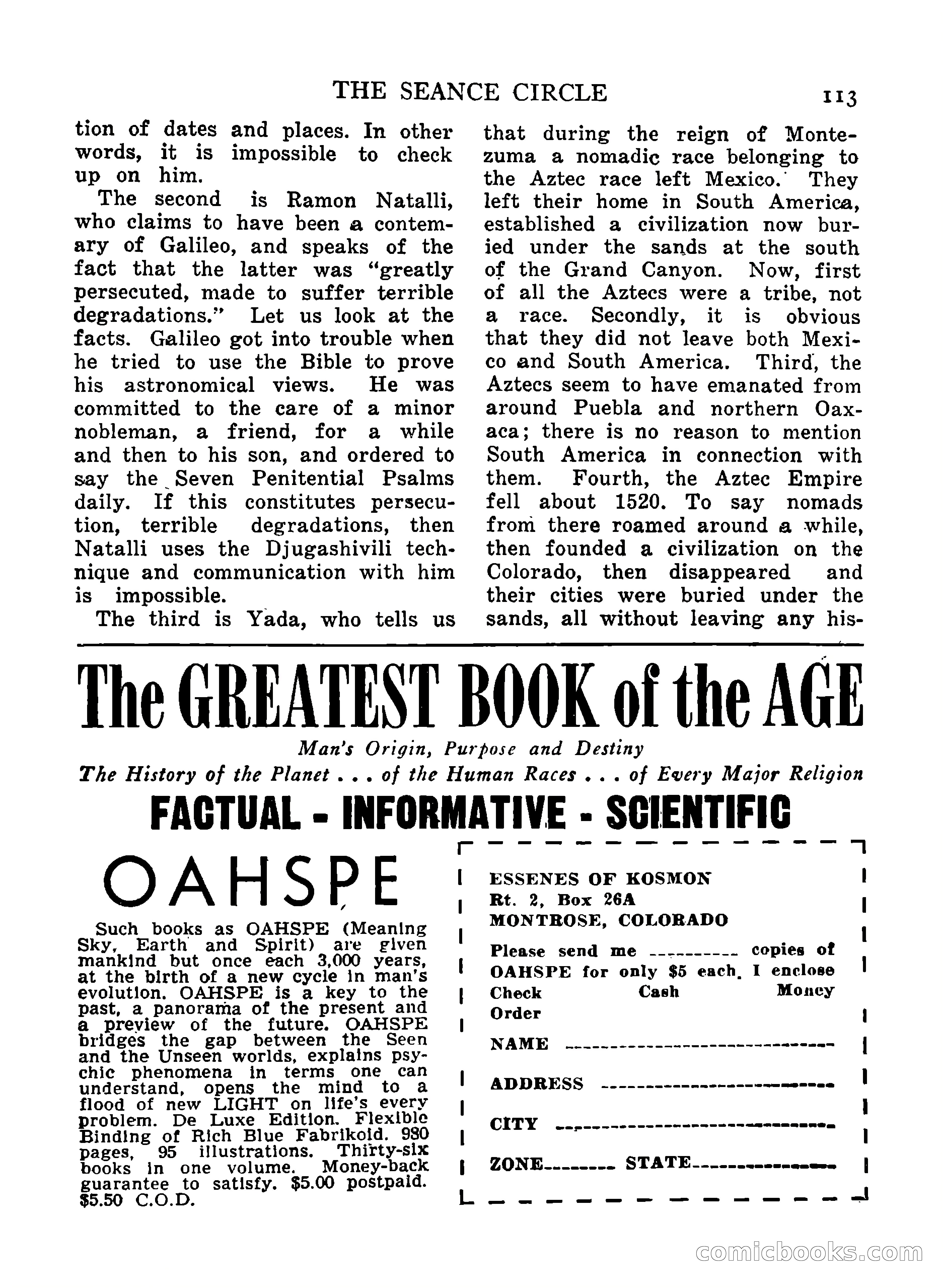 Mystic Magazine, December 1954 — page 113 of 133