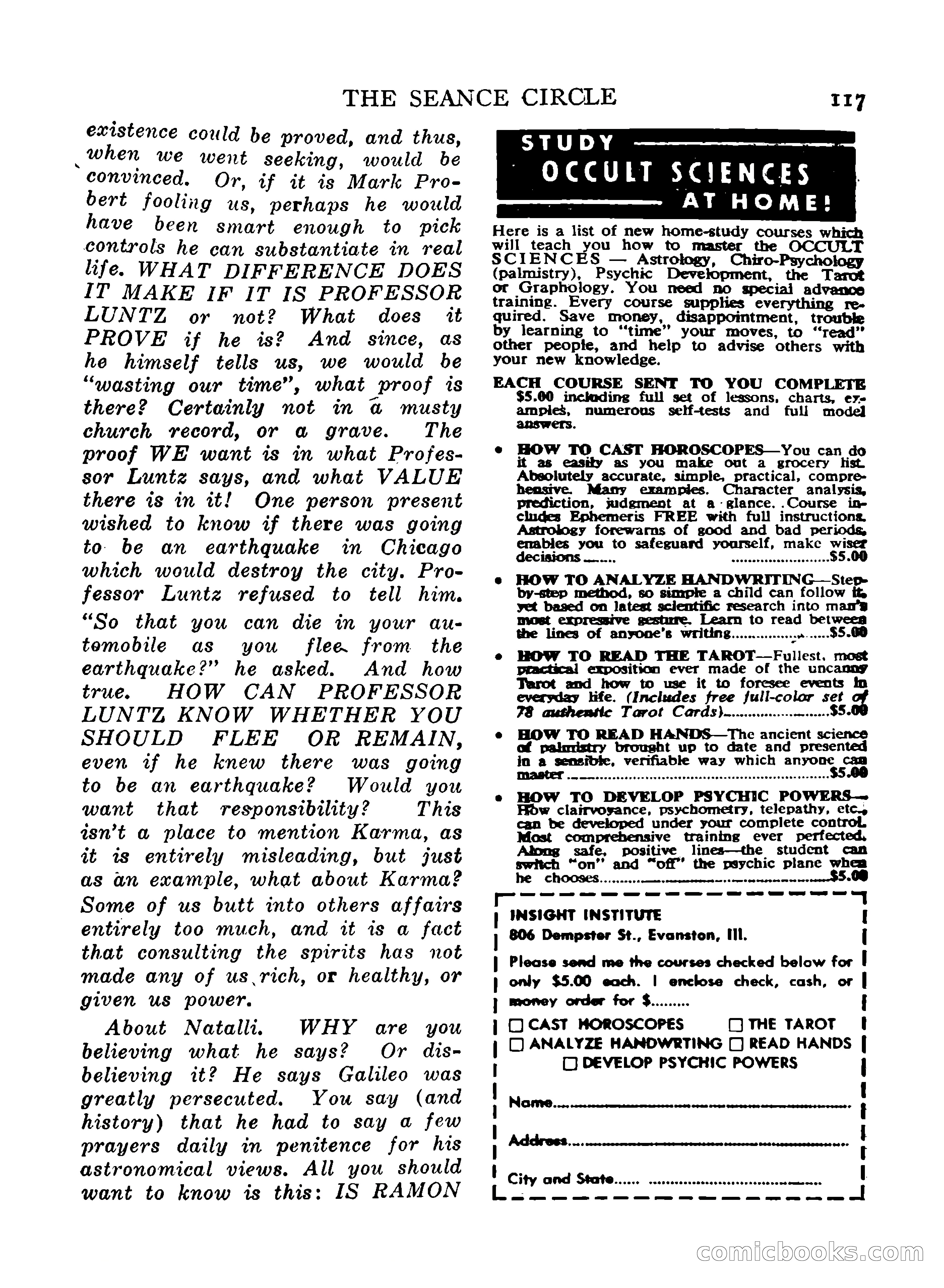 Mystic Magazine, December 1954 — page 117 of 133