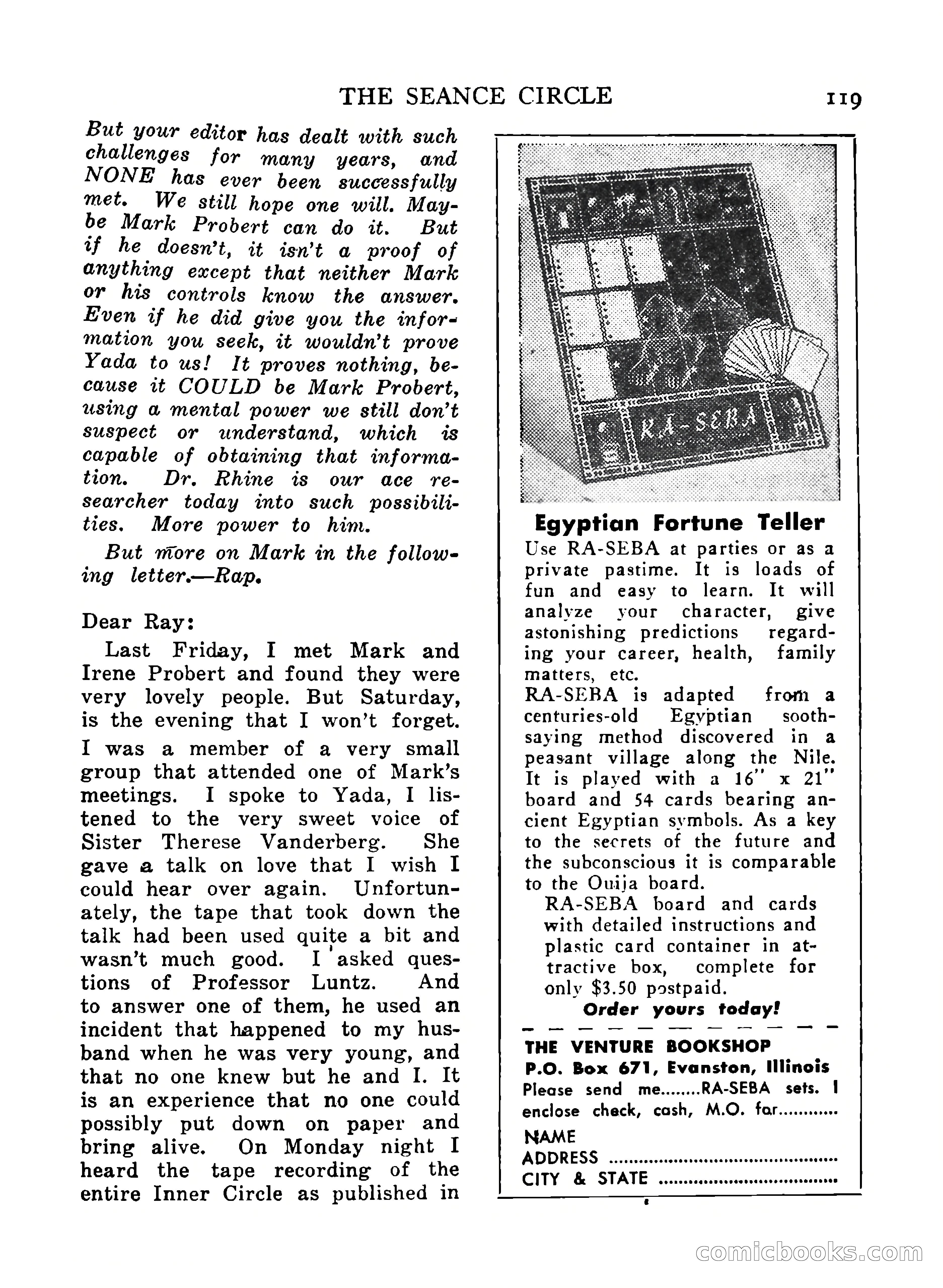 Mystic Magazine, December 1954 — page 119 of 133