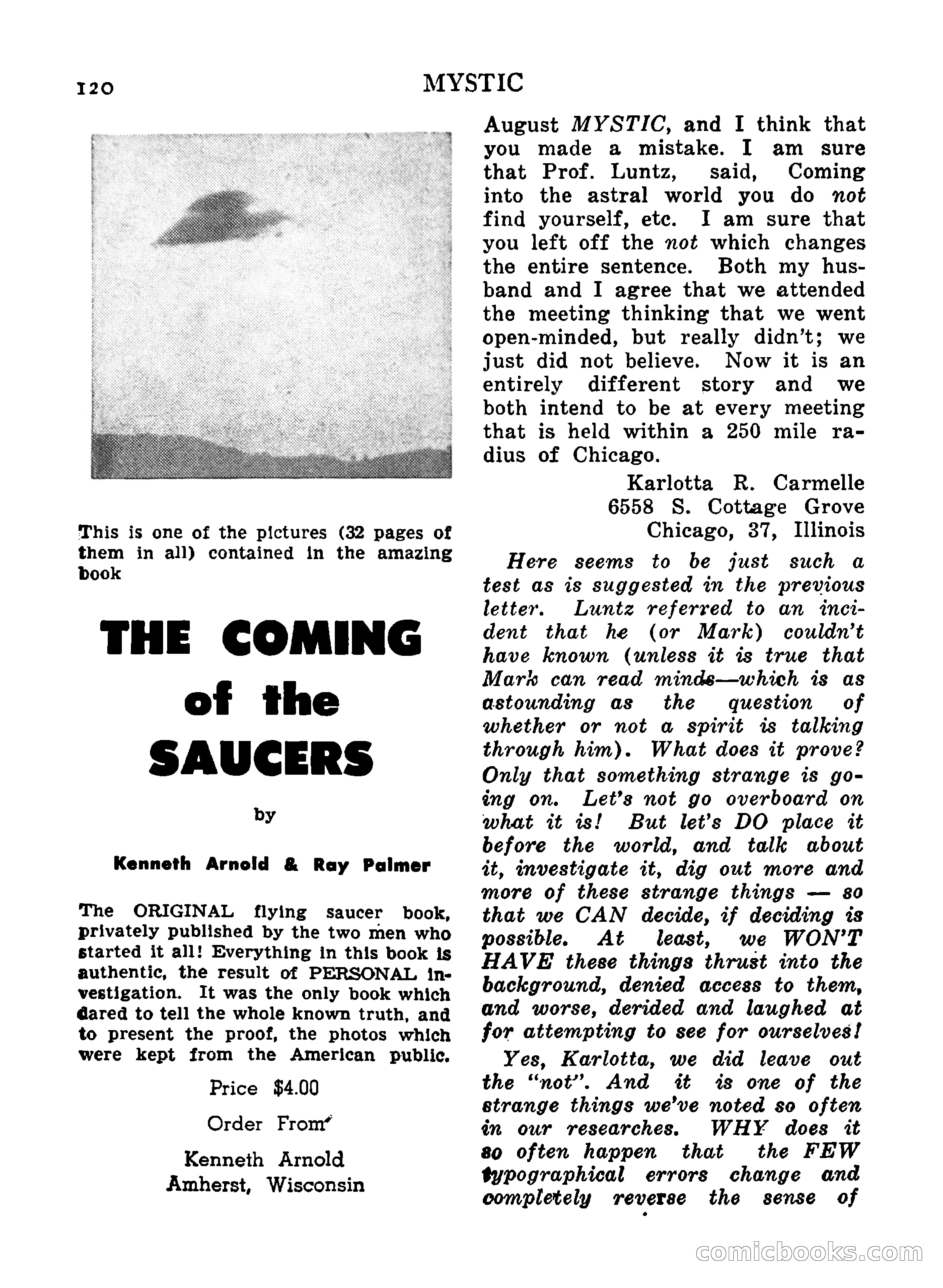 Mystic Magazine, December 1954 — page 120 of 133