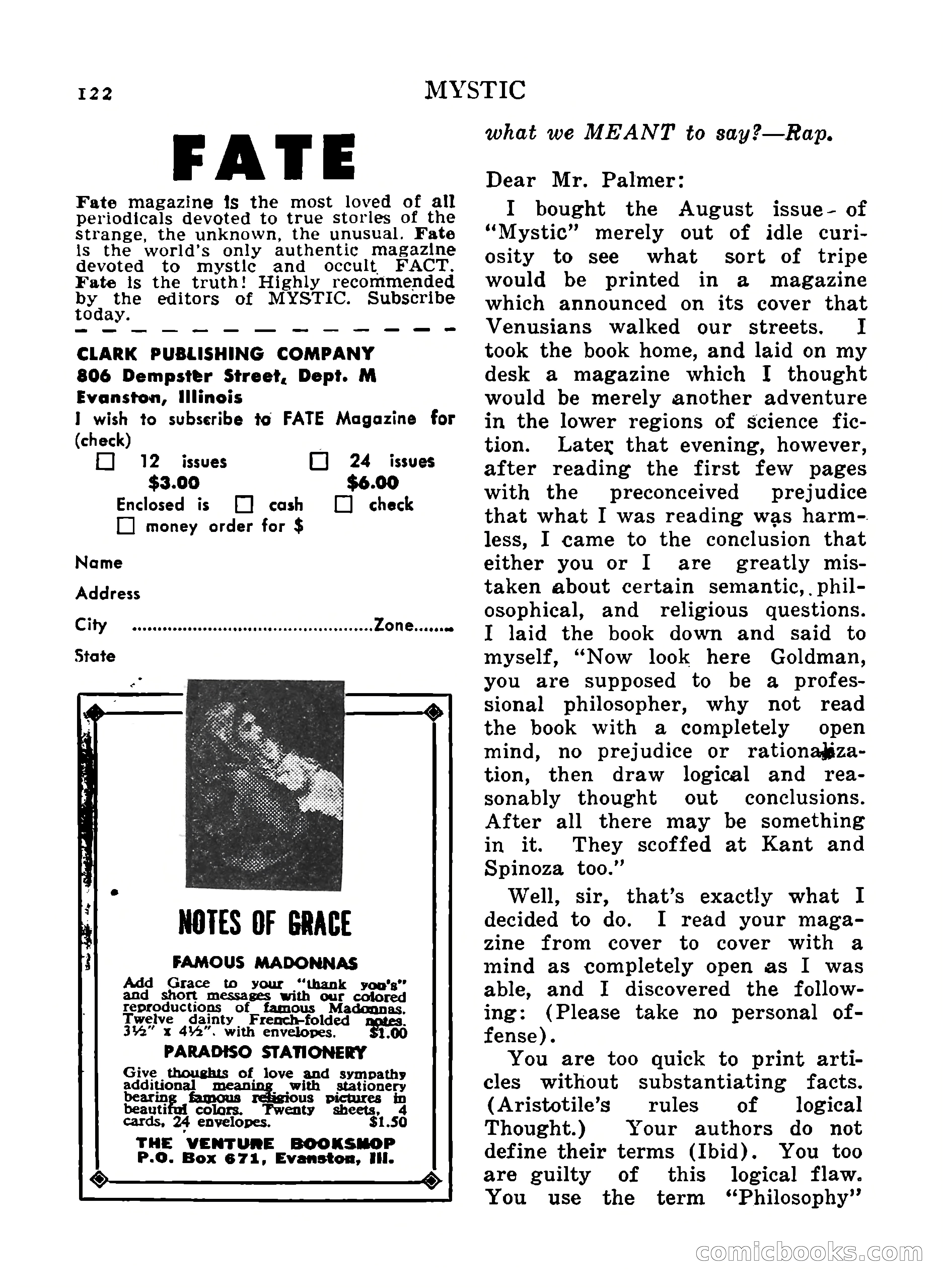 Mystic Magazine, December 1954 — page 122 of 133