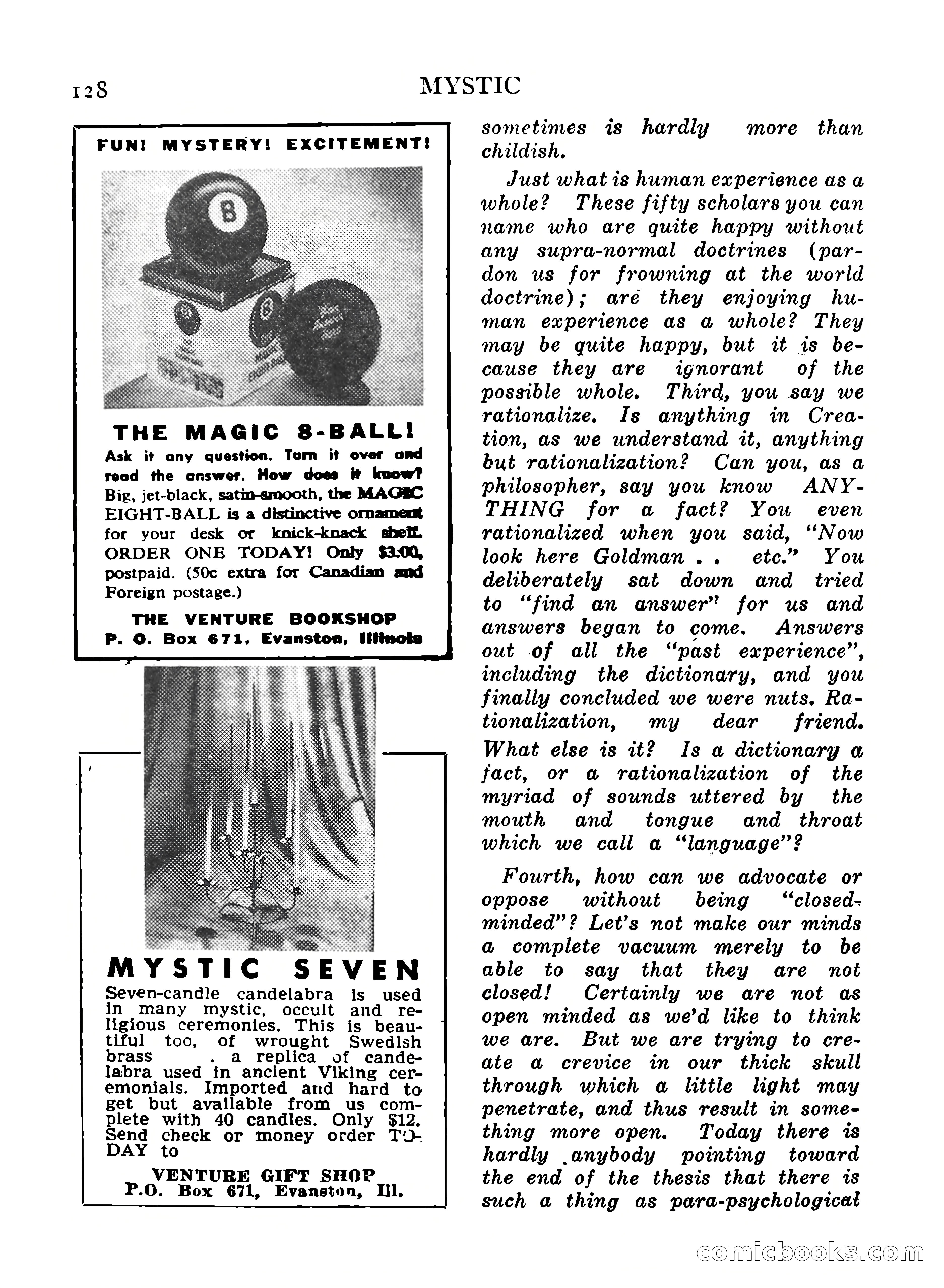 Mystic Magazine, December 1954 — page 128 of 133
