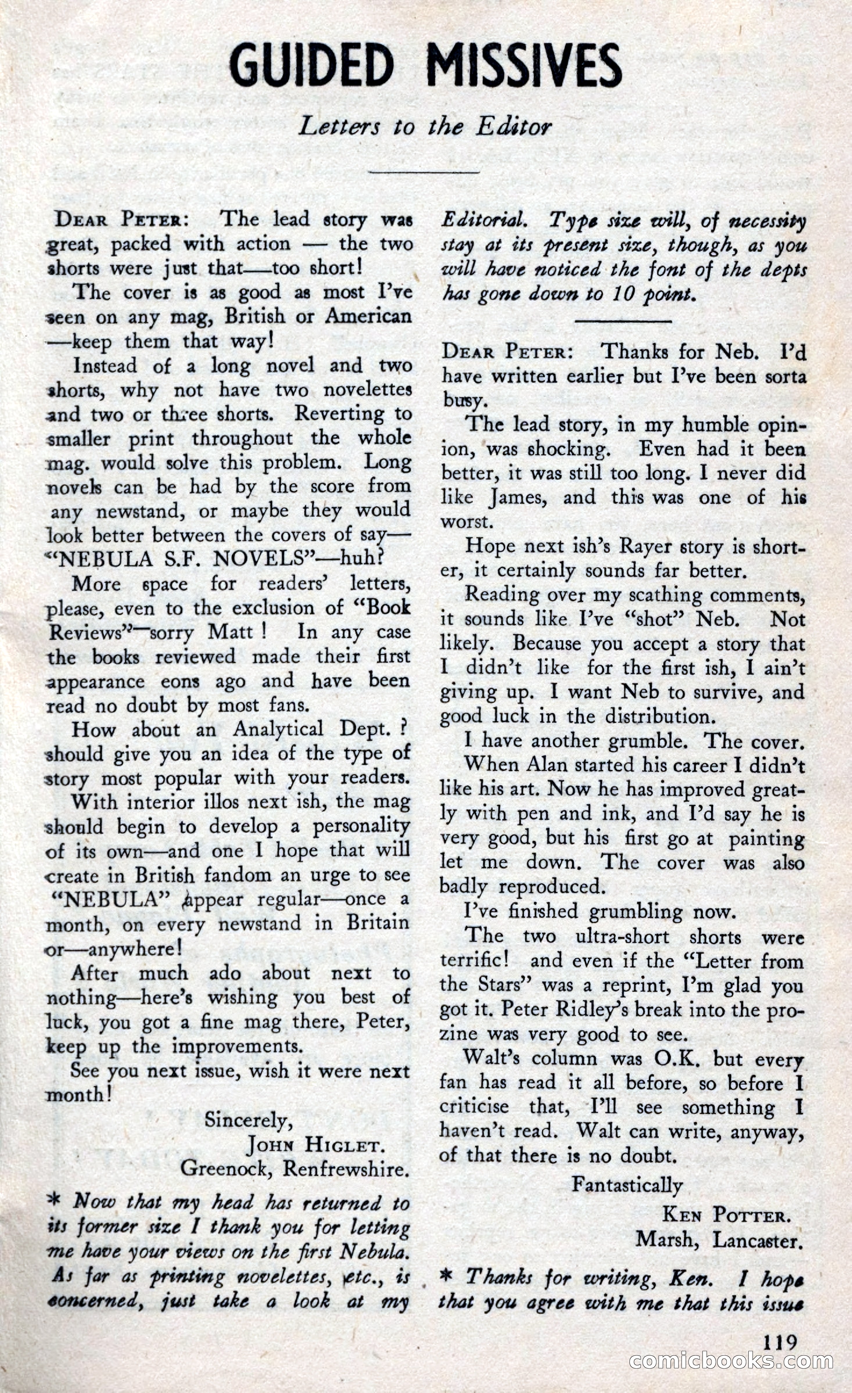 Nebula Science Fiction, Vol. 1, No. 2 — page 121 of 124