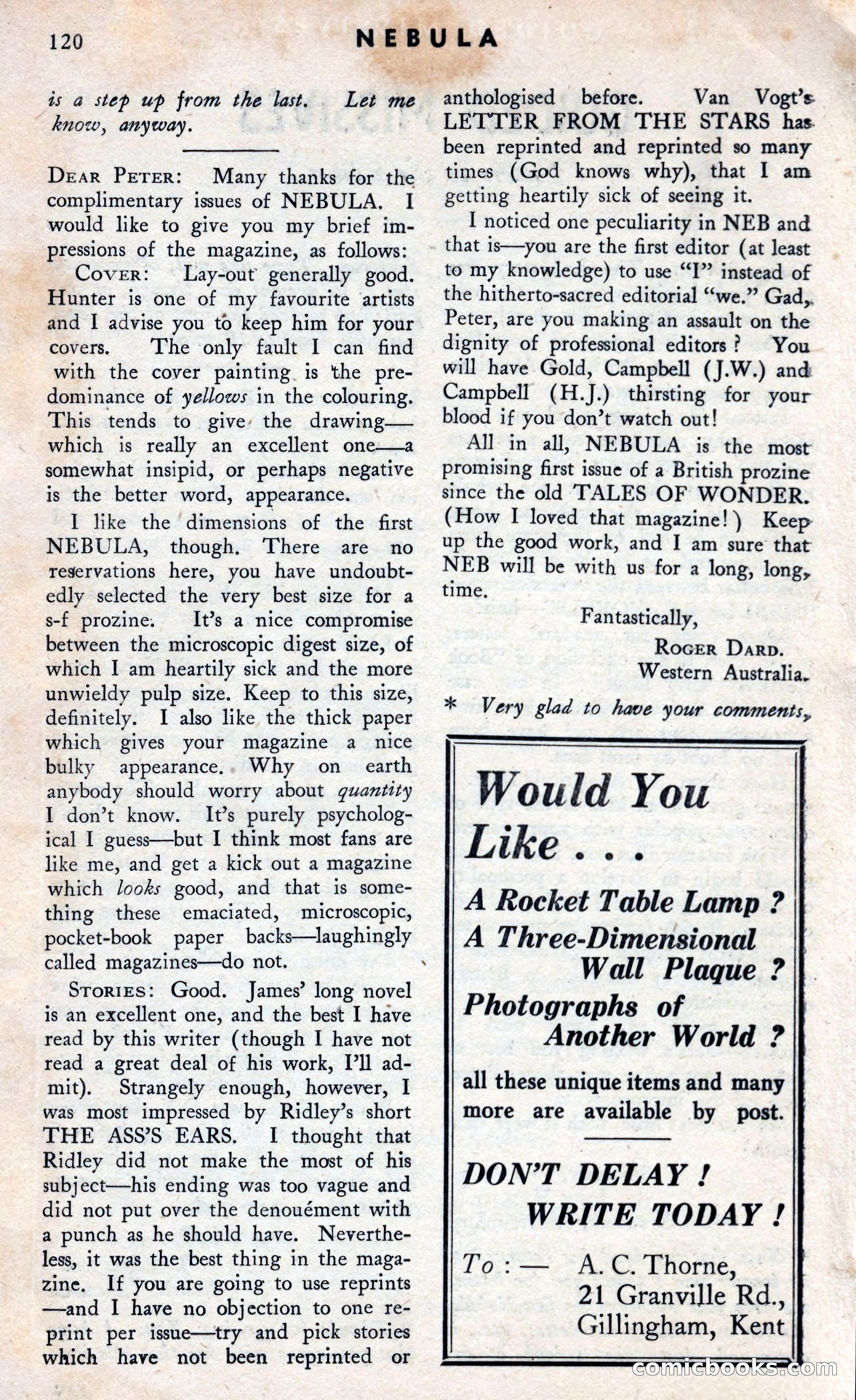 Nebula Science Fiction, Vol. 1, No. 2 — page 122 of 124