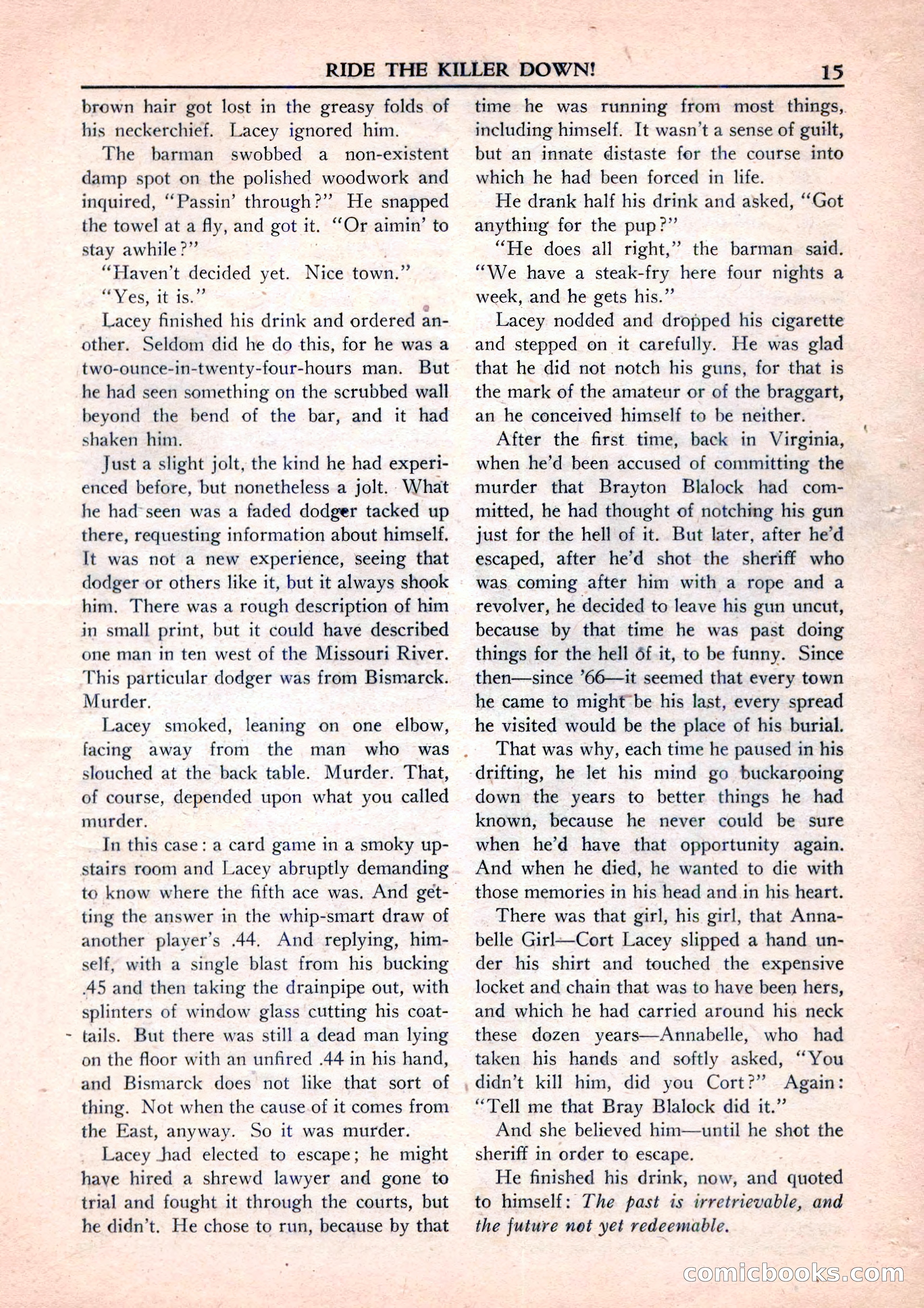 New Western Magazine, September 1952 — page 15 of 116