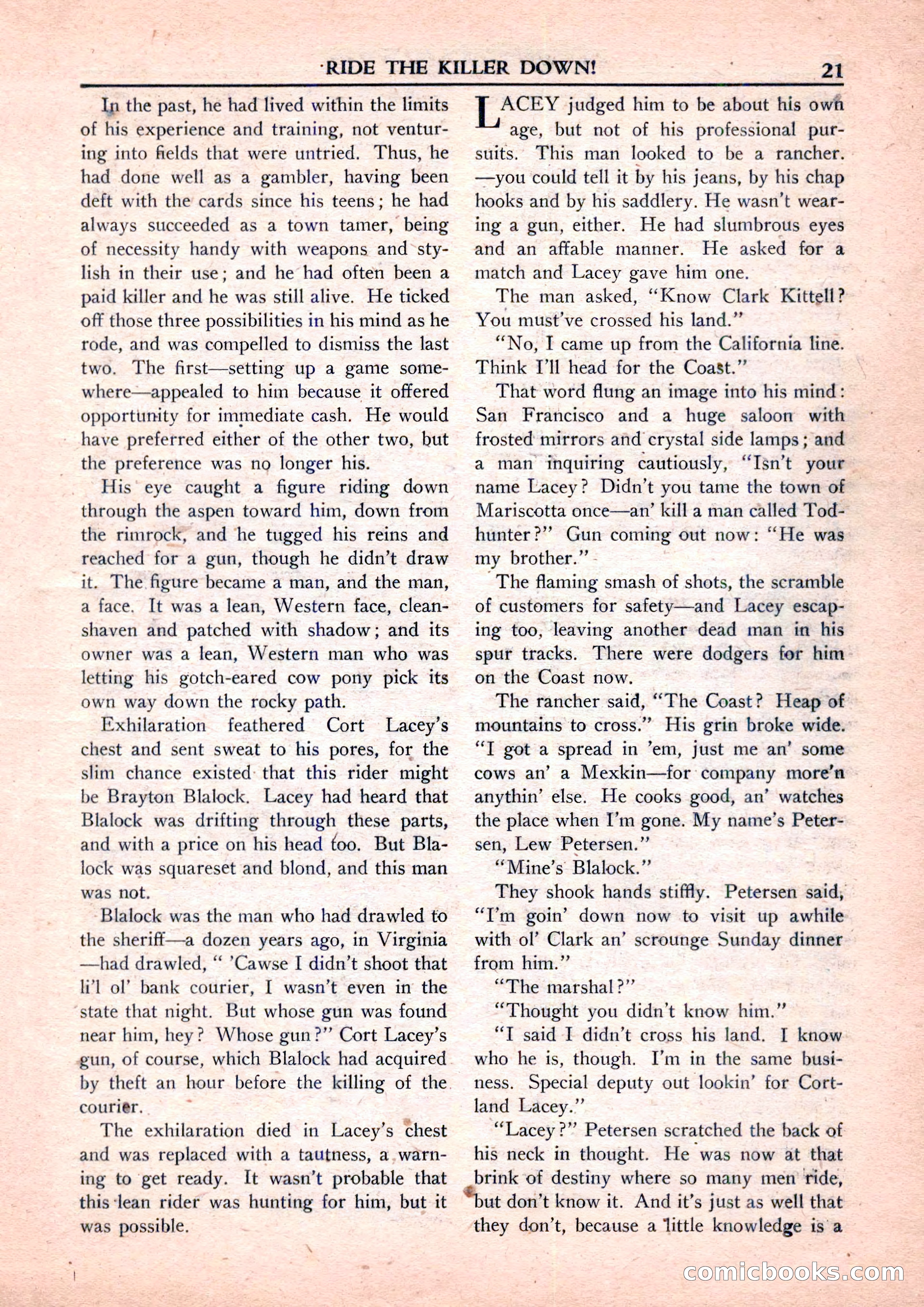 New Western Magazine, September 1952 — page 21 of 116