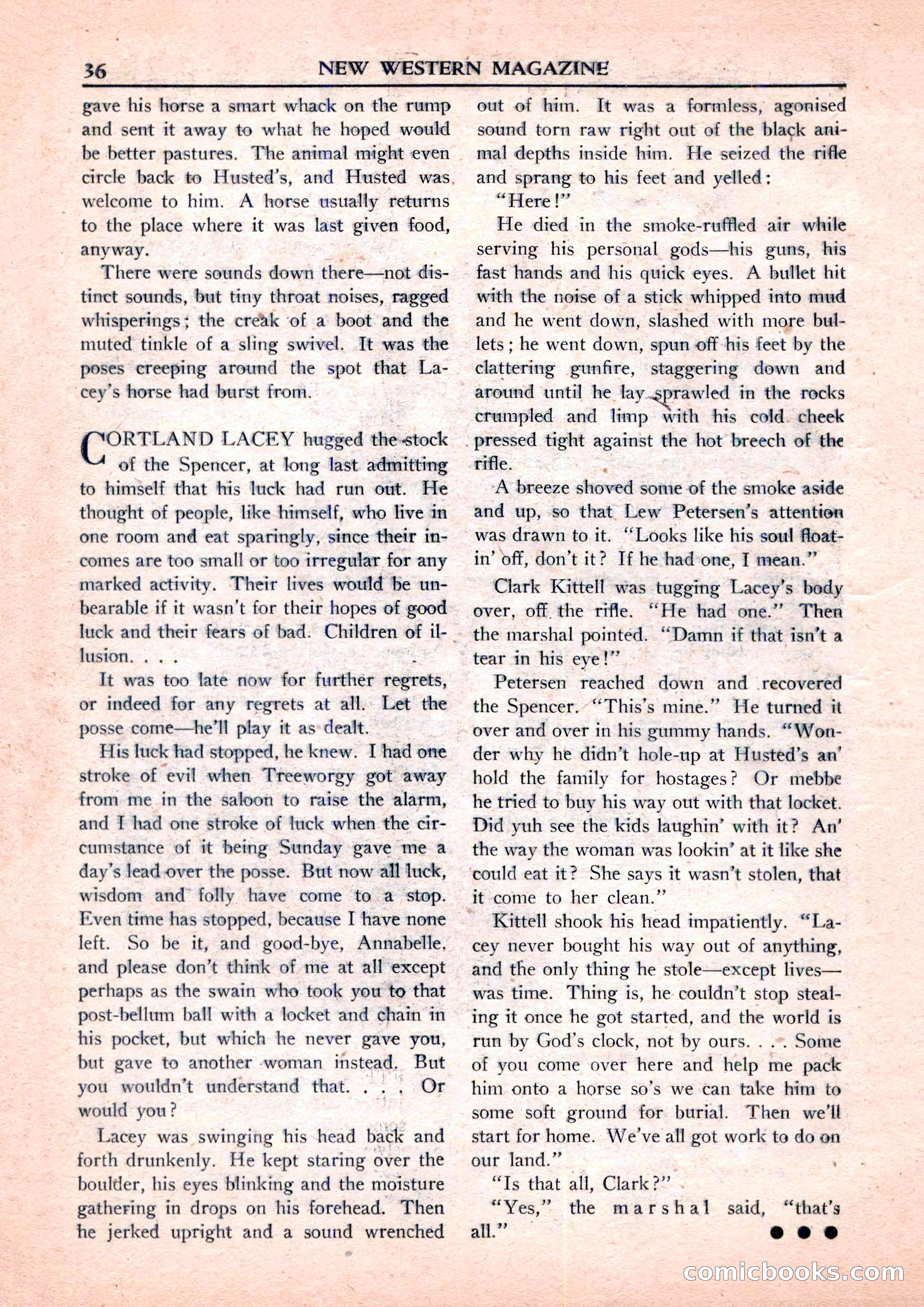 New Western Magazine, September 1952 — page 36 of 116