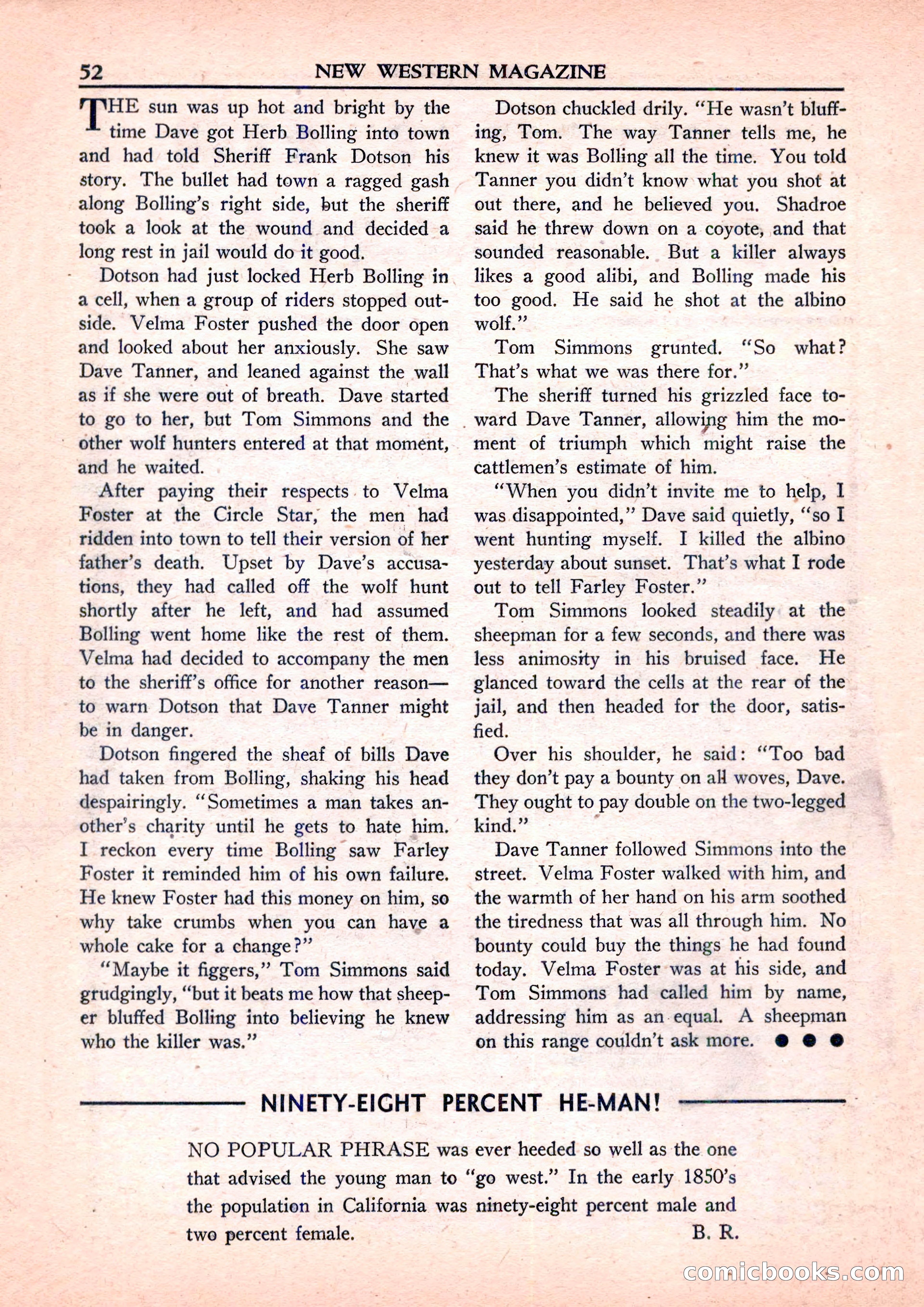 New Western Magazine, September 1952 — page 52 of 116