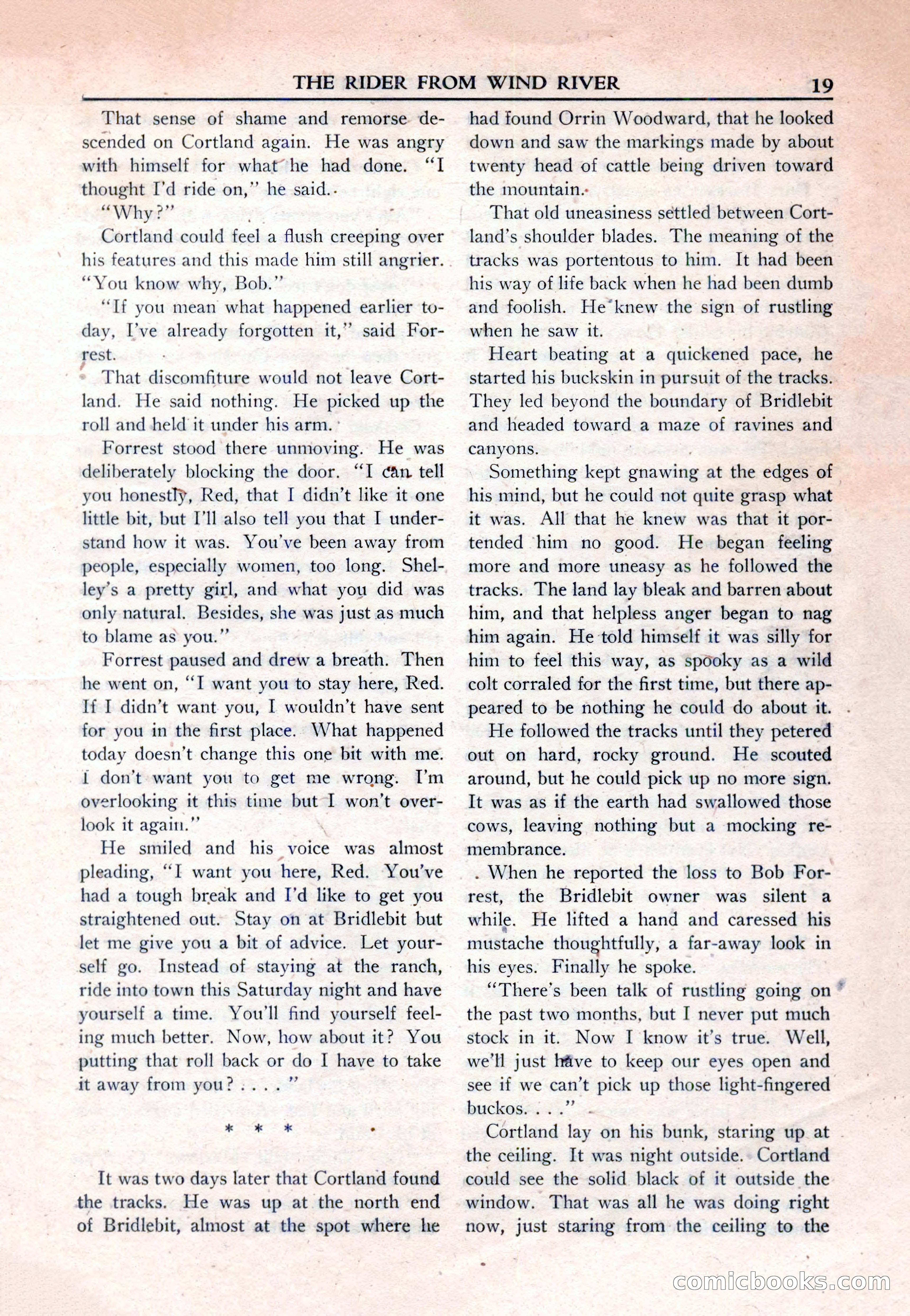 New Western Magazine, March 1953 — page 19 of 116