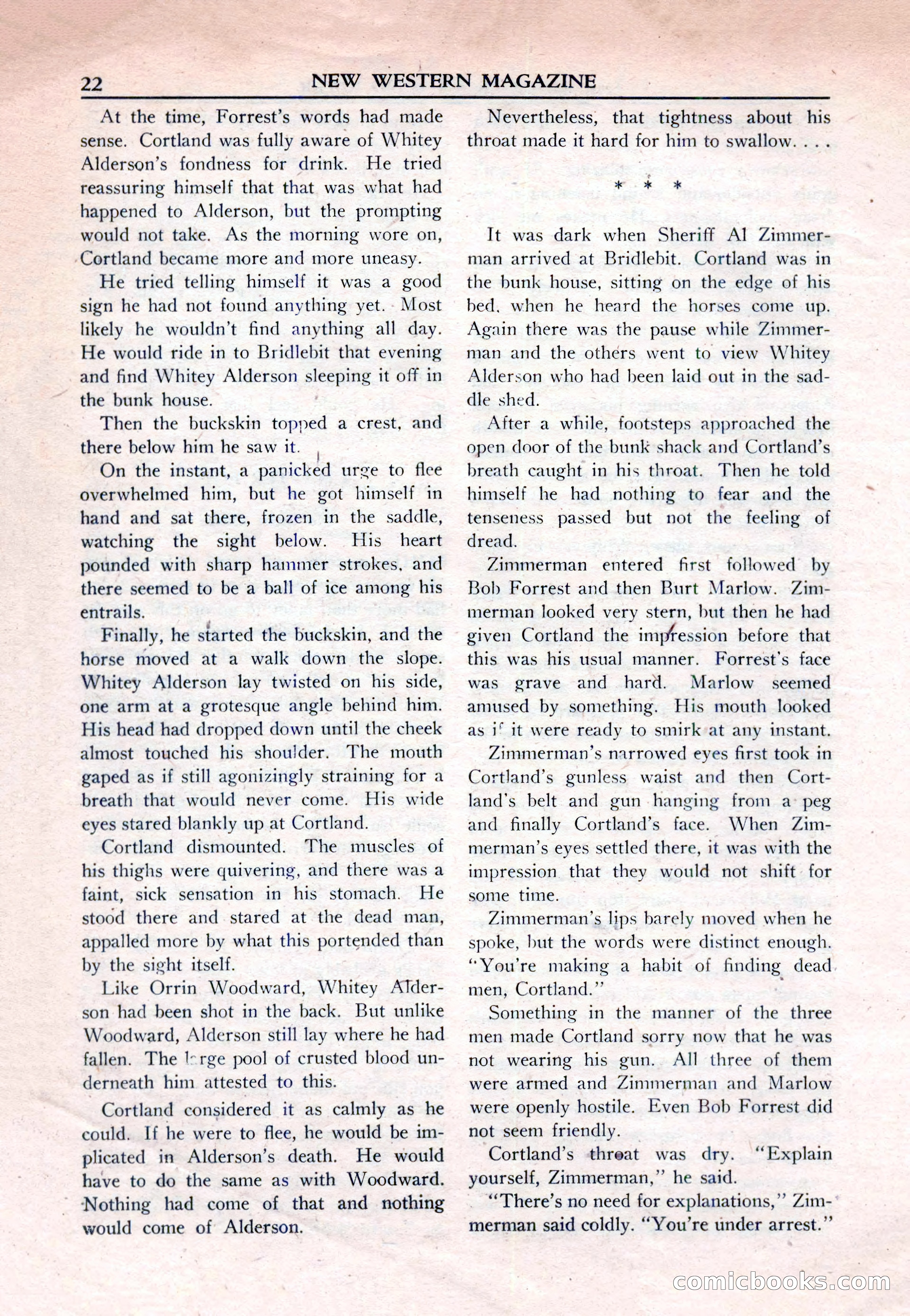 New Western Magazine, March 1953 — page 22 of 116