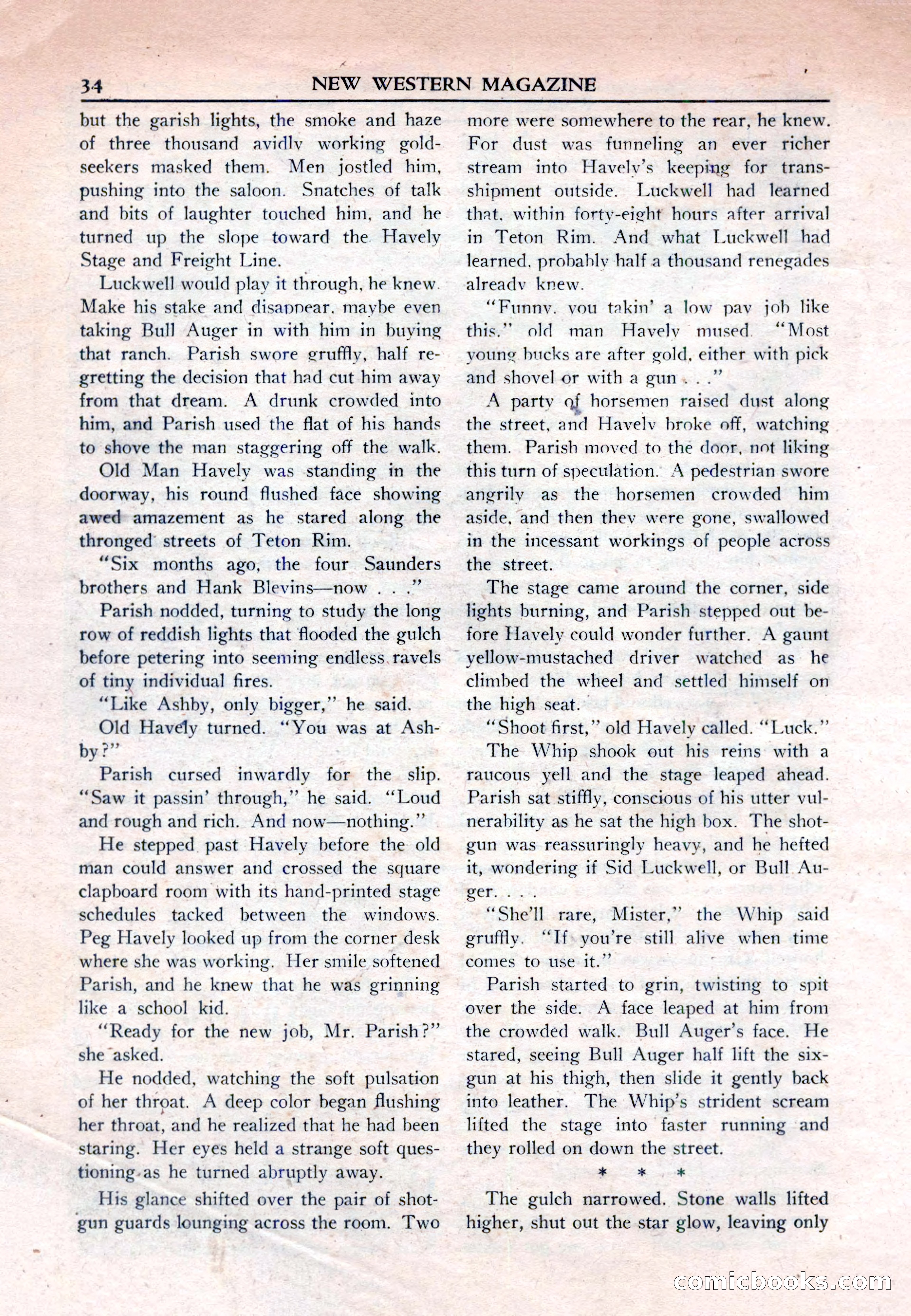 New Western Magazine, March 1953 — page 34 of 116