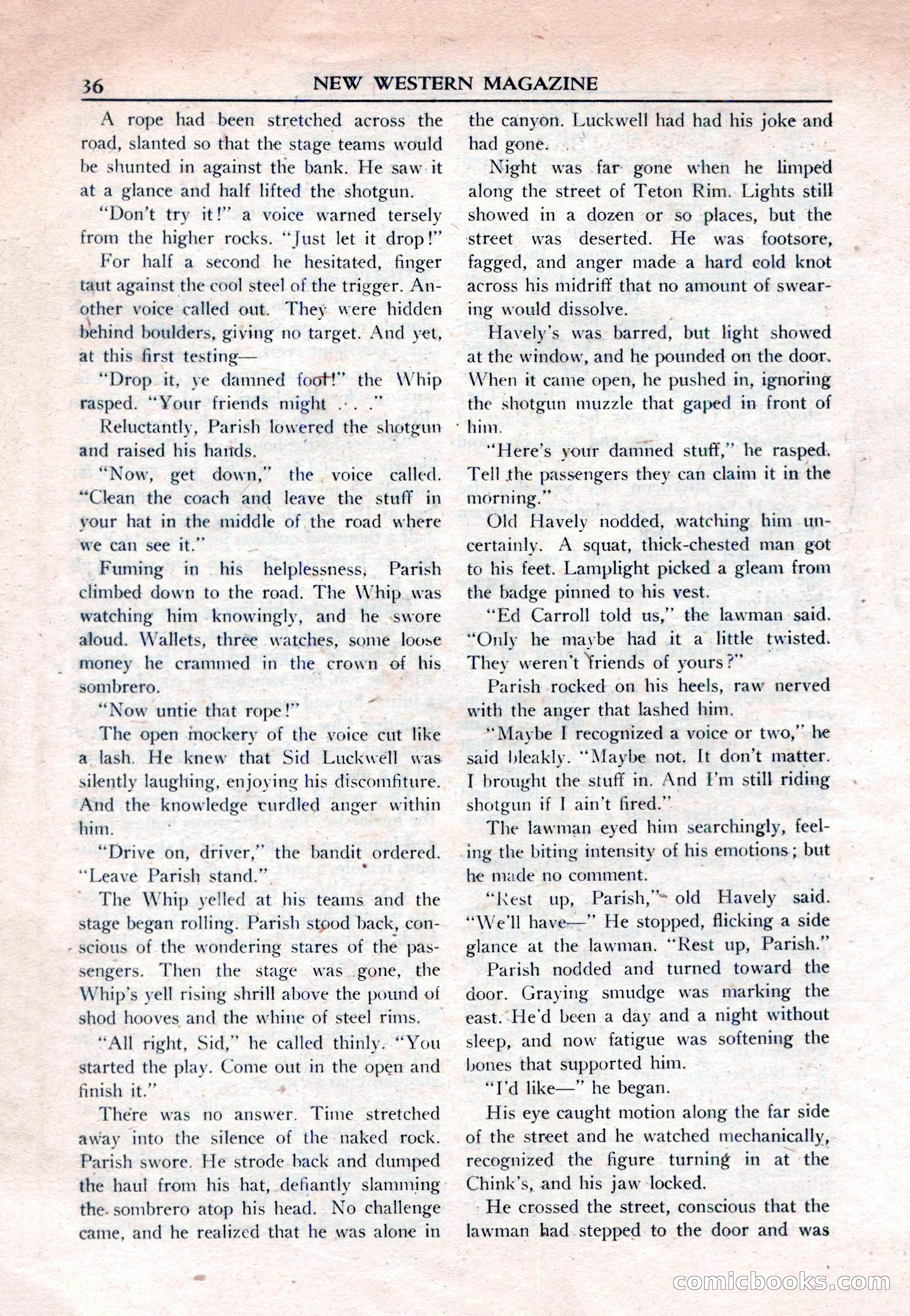 New Western Magazine, March 1953 — page 36 of 116