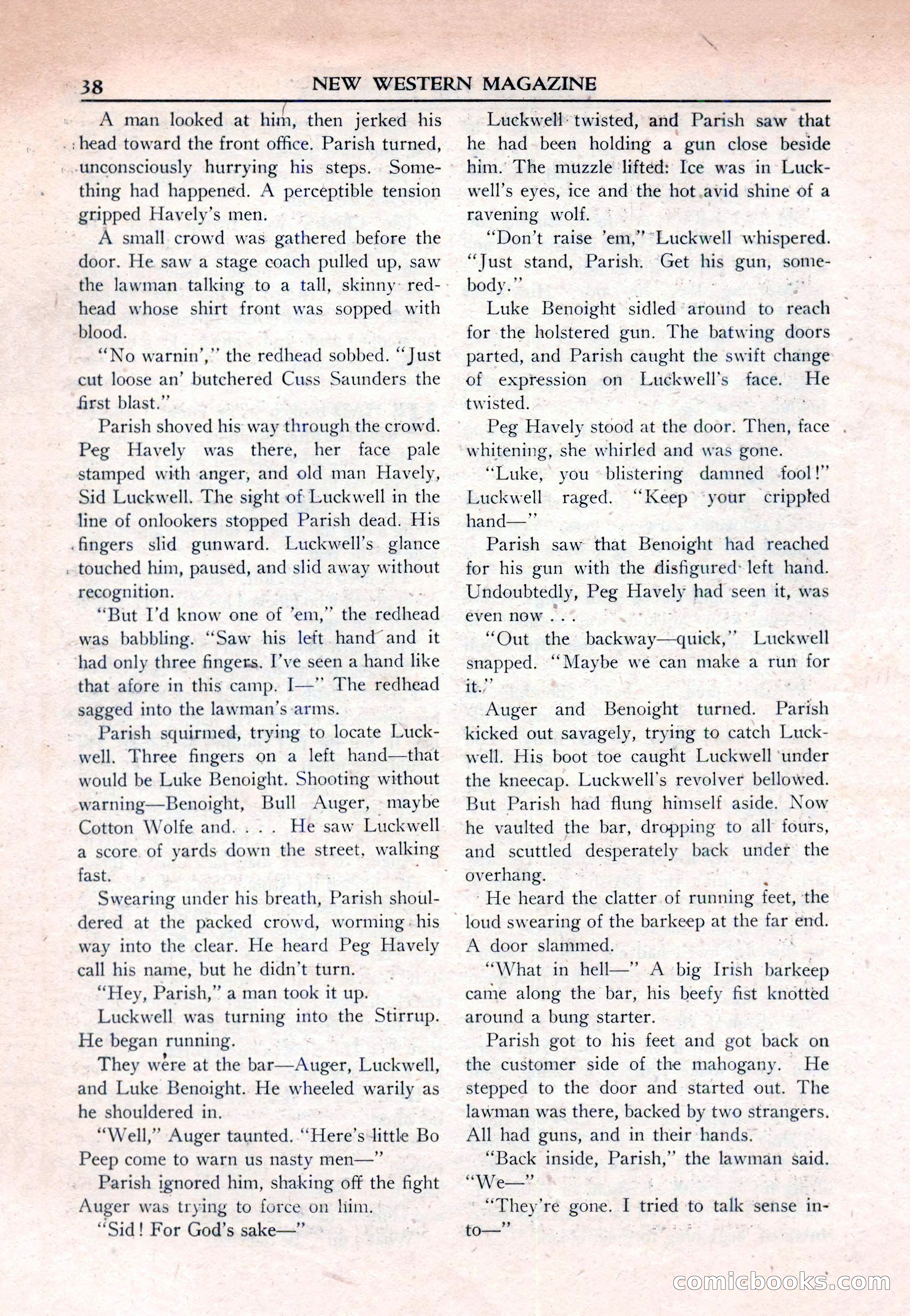 New Western Magazine, March 1953 — page 38 of 116