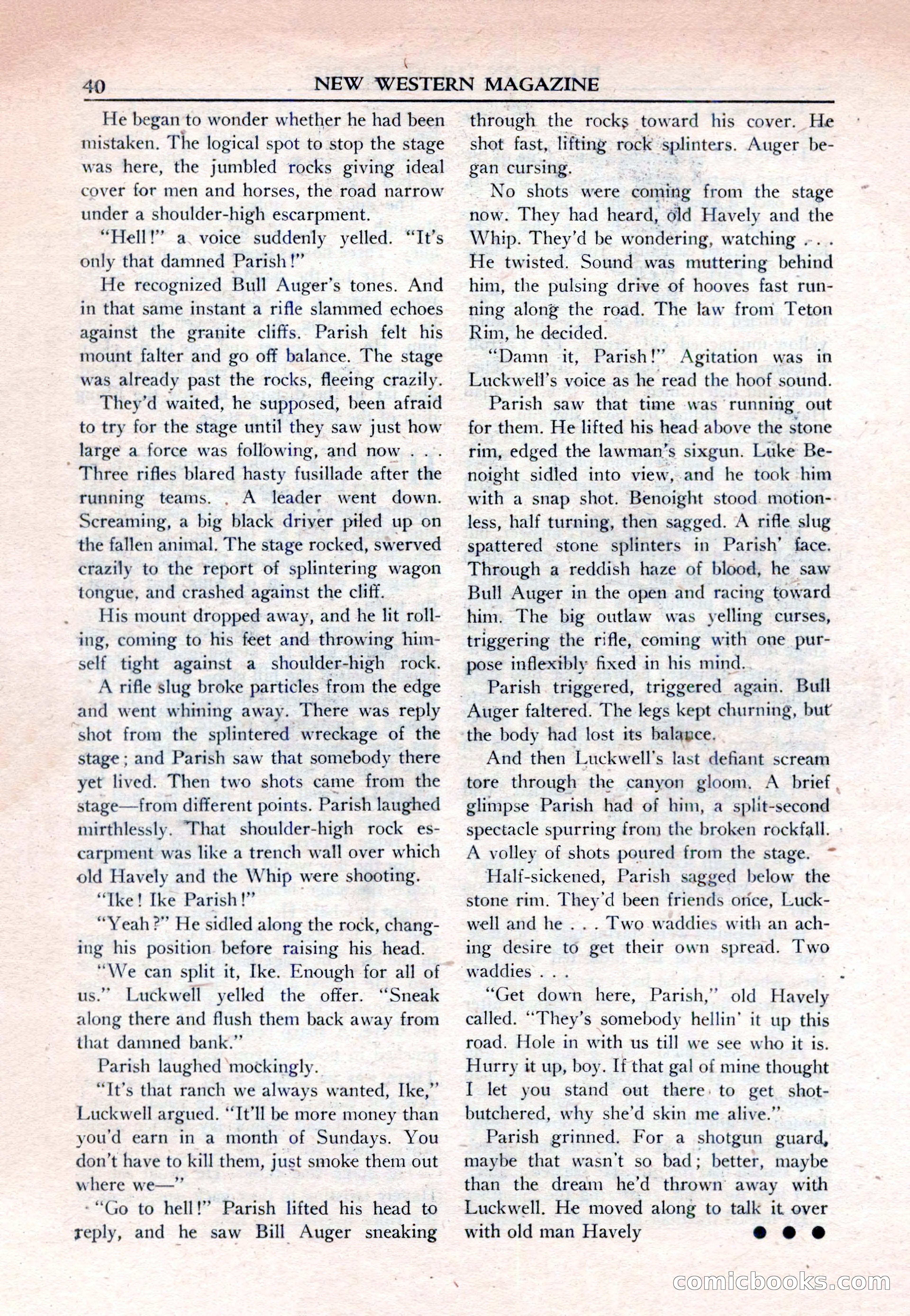 New Western Magazine, March 1953 — page 40 of 116