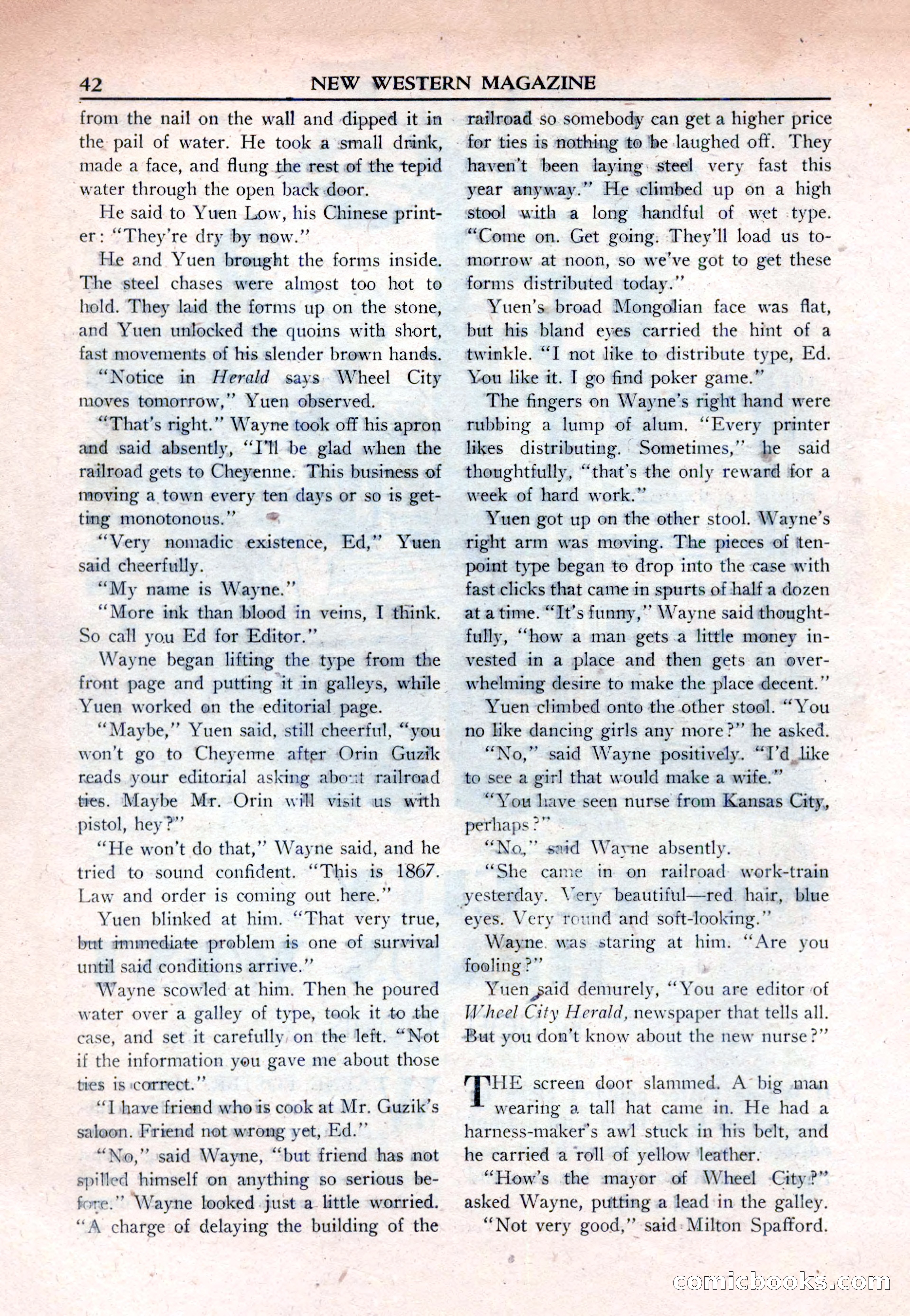 New Western Magazine, March 1953 — page 42 of 116