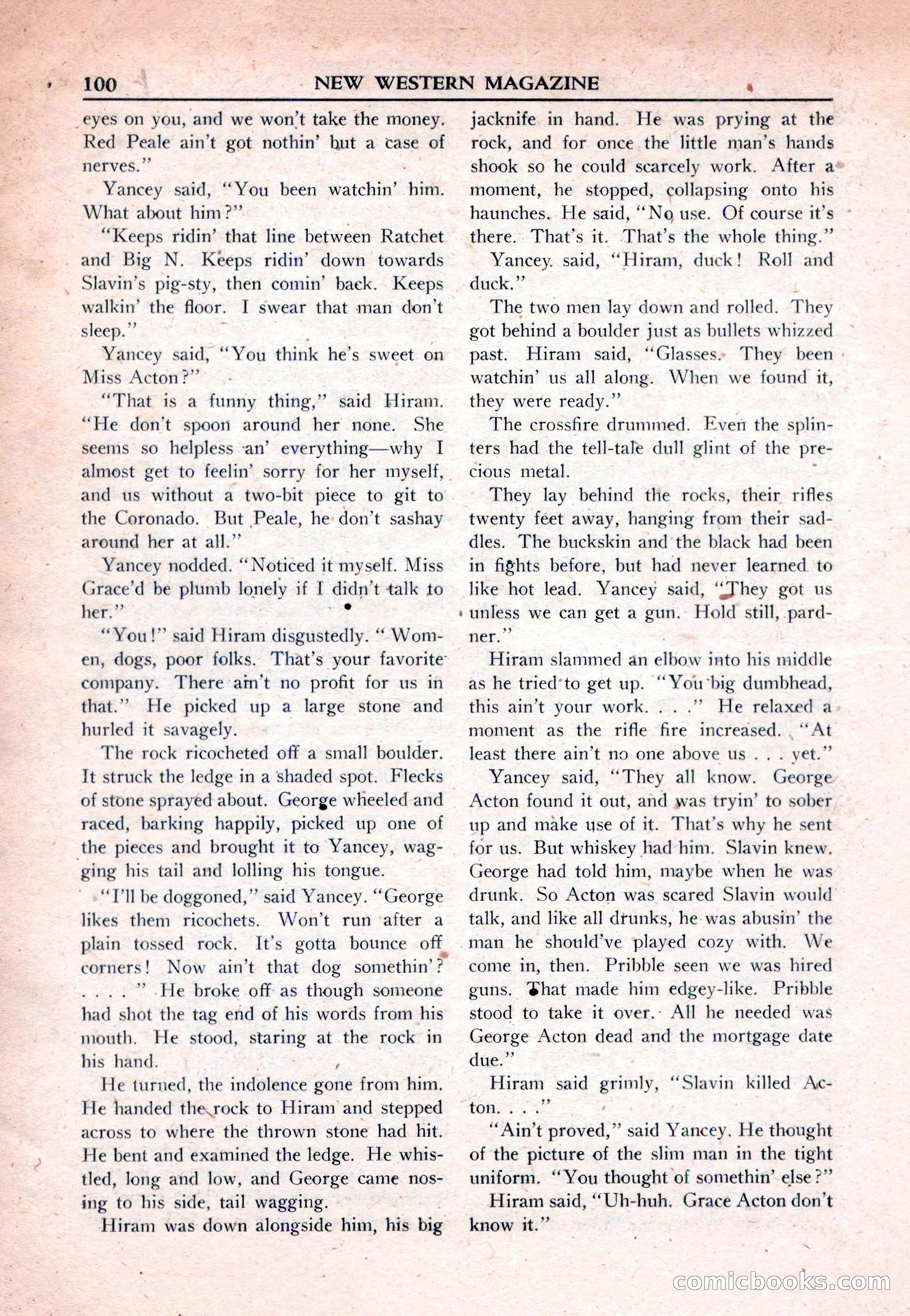 New Western Magazine, March 1953 — page 100 of 116