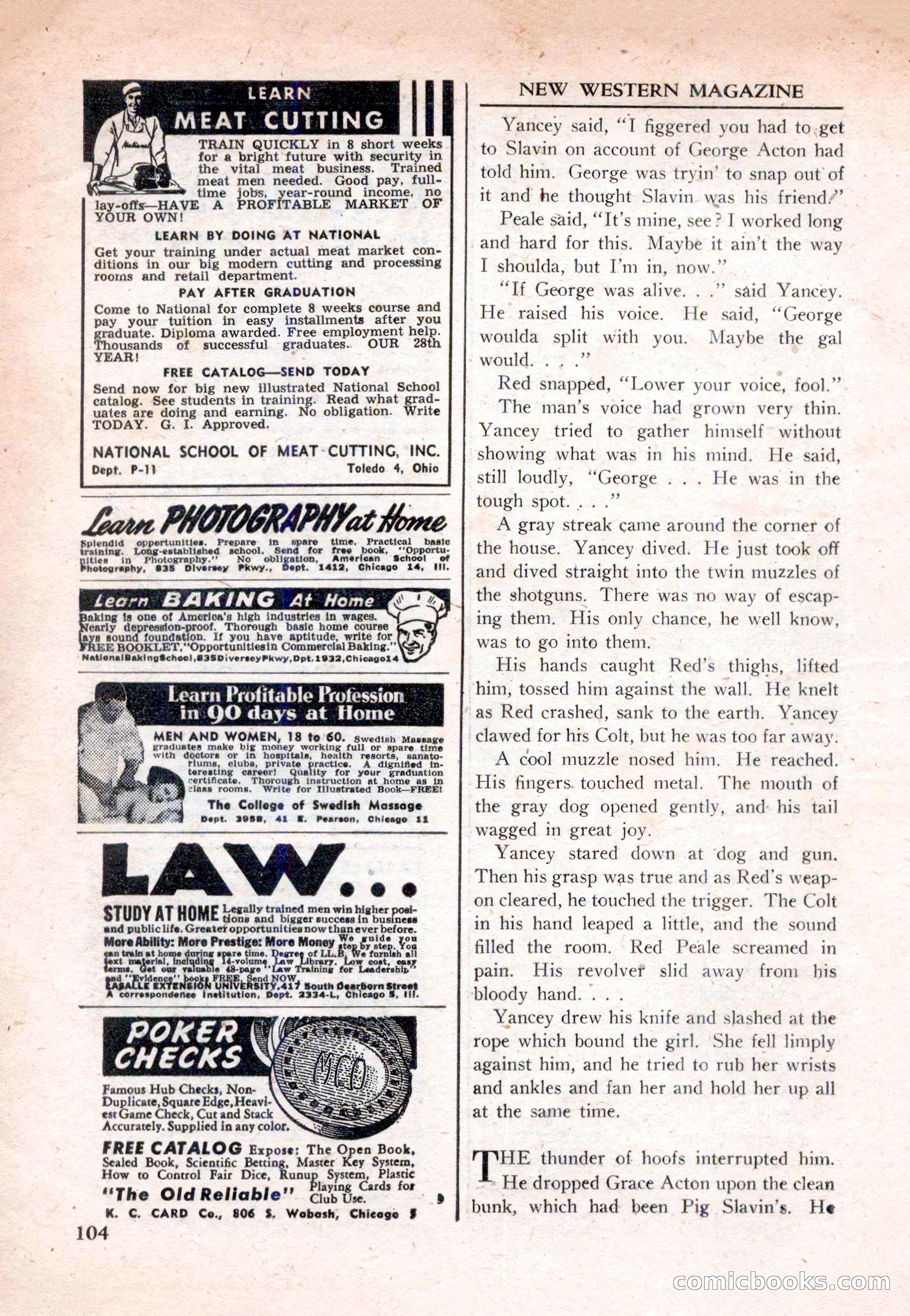 New Western Magazine, March 1953 — page 104 of 116