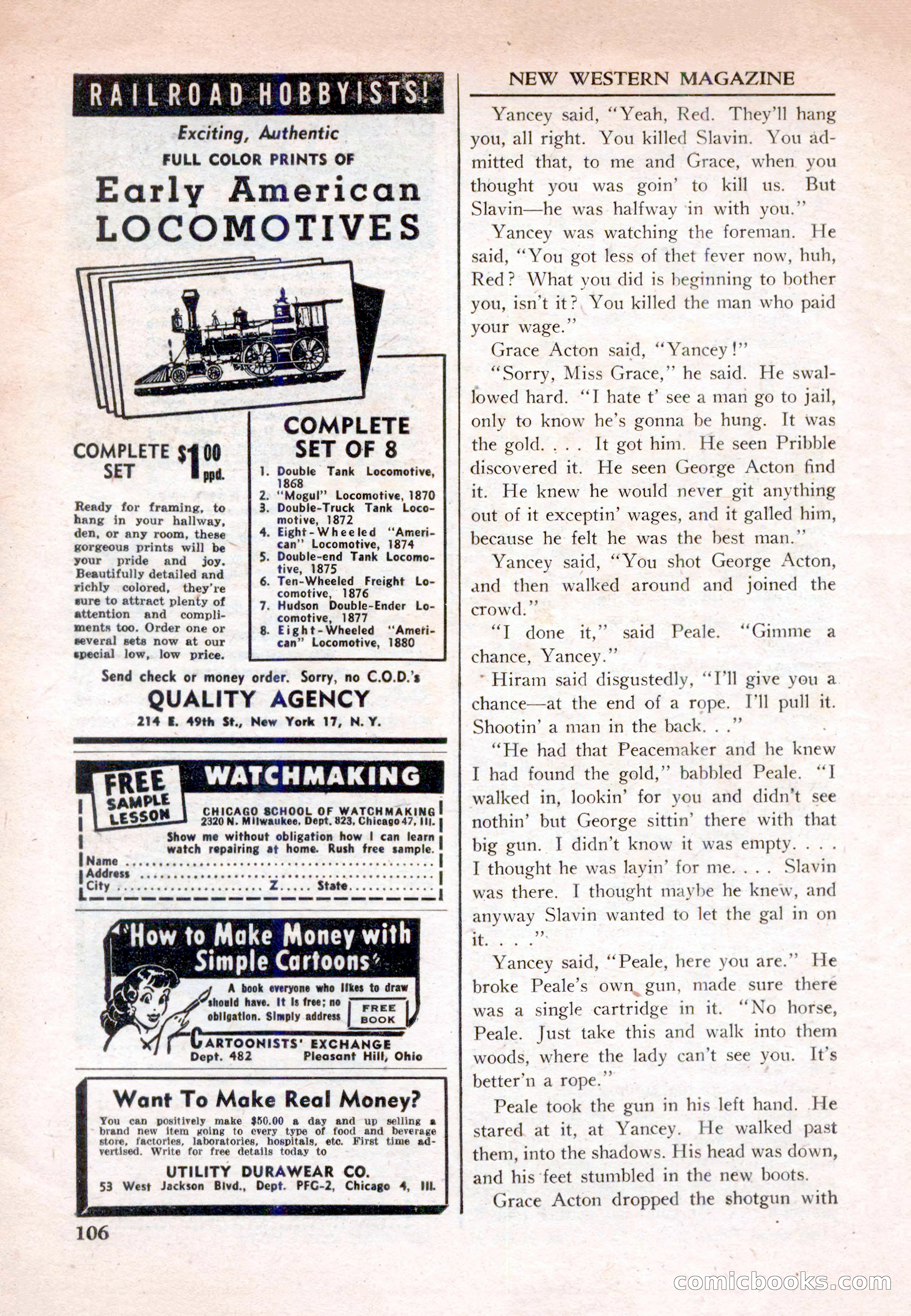 New Western Magazine, March 1953 — page 106 of 116