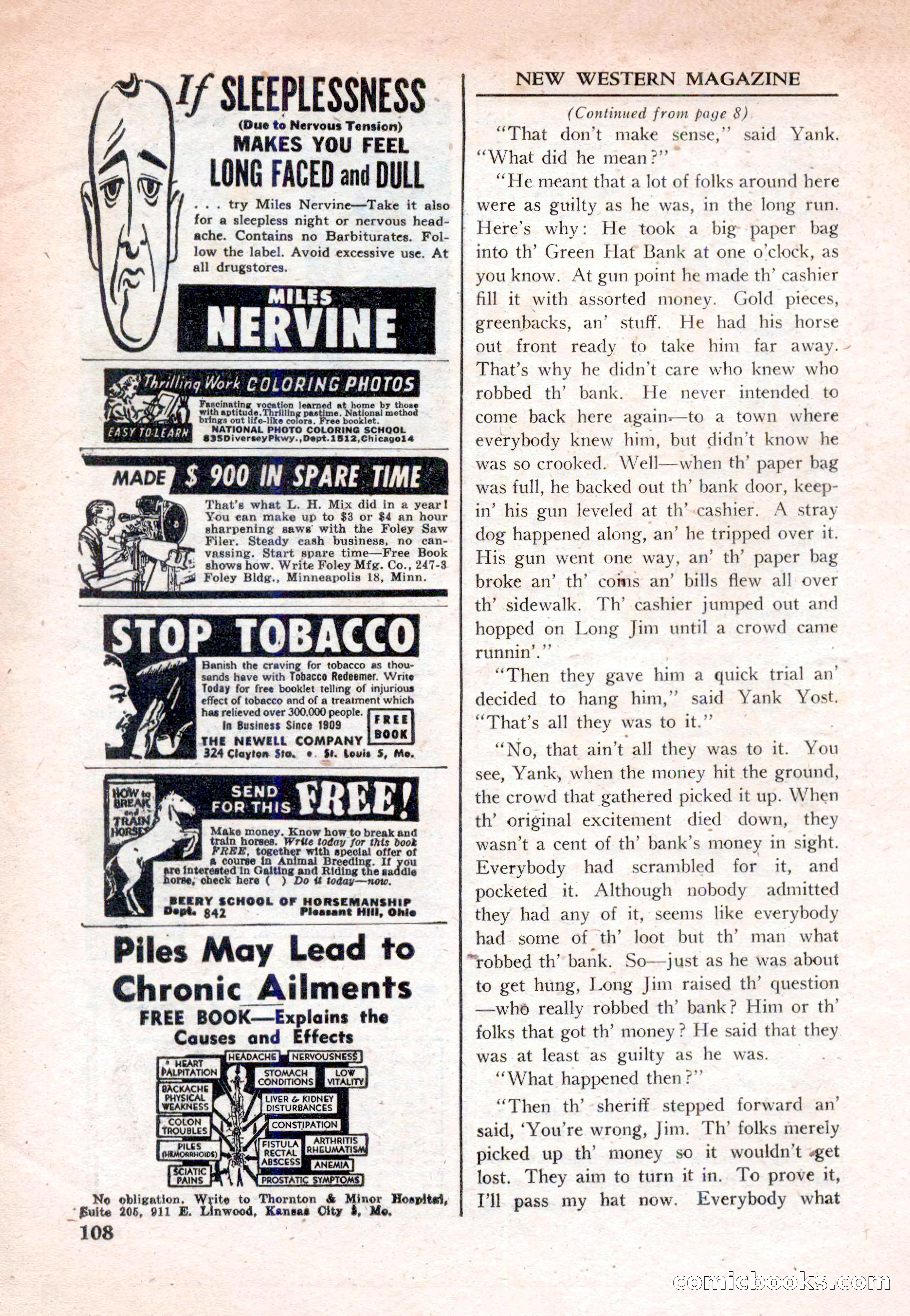 New Western Magazine, March 1953 — page 108 of 116