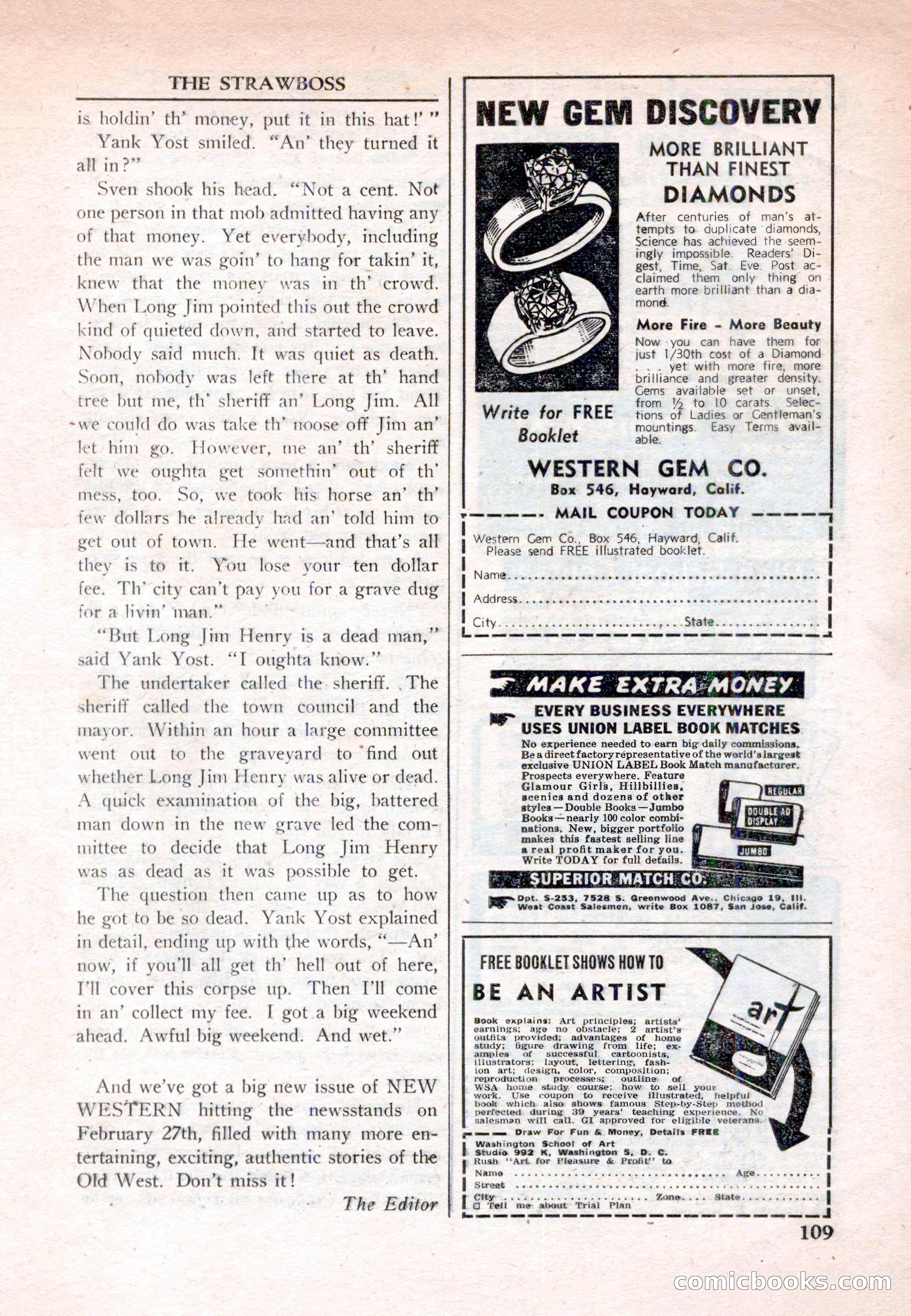New Western Magazine, March 1953 — page 109 of 116