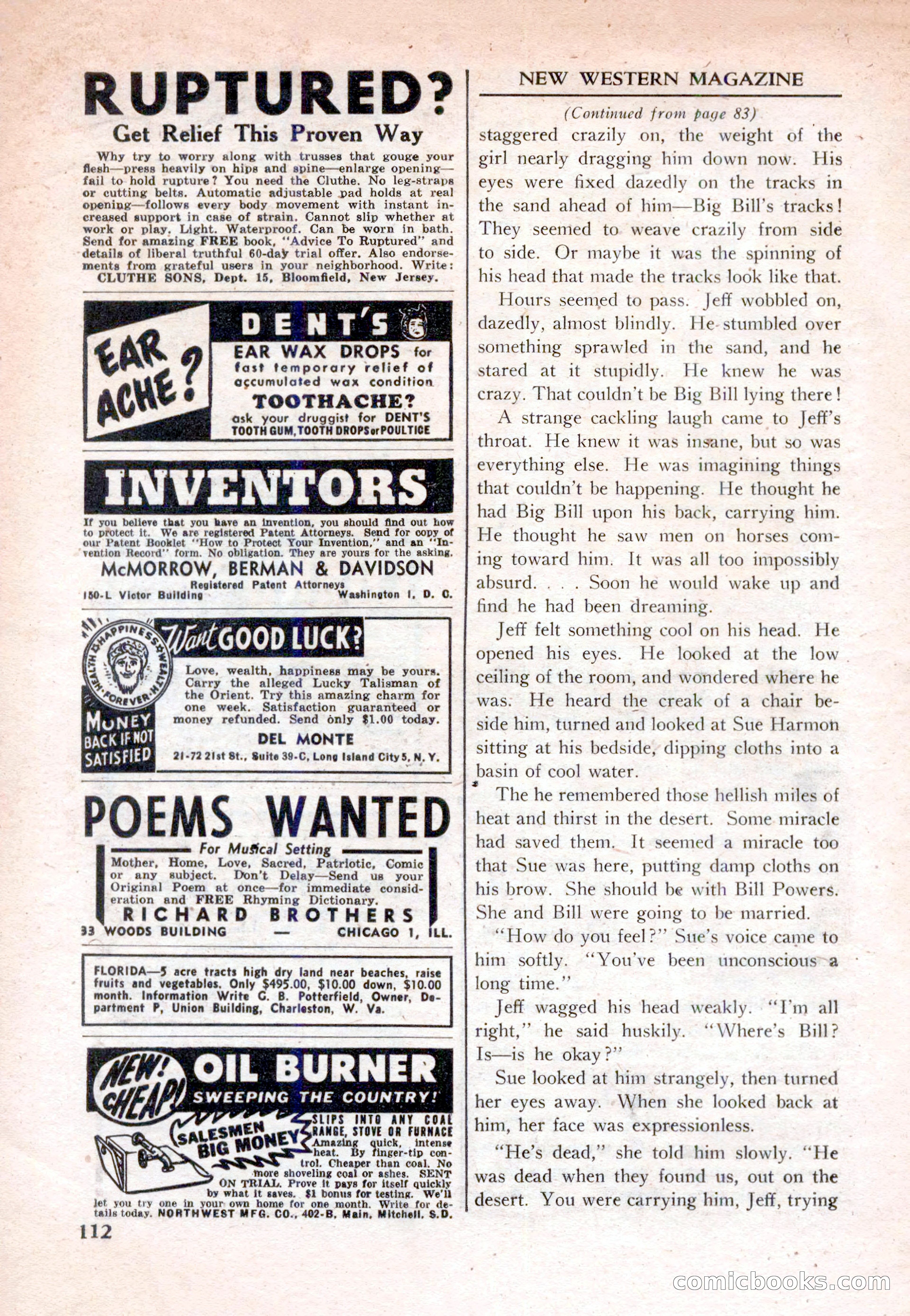 New Western Magazine, March 1953 — page 112 of 116
