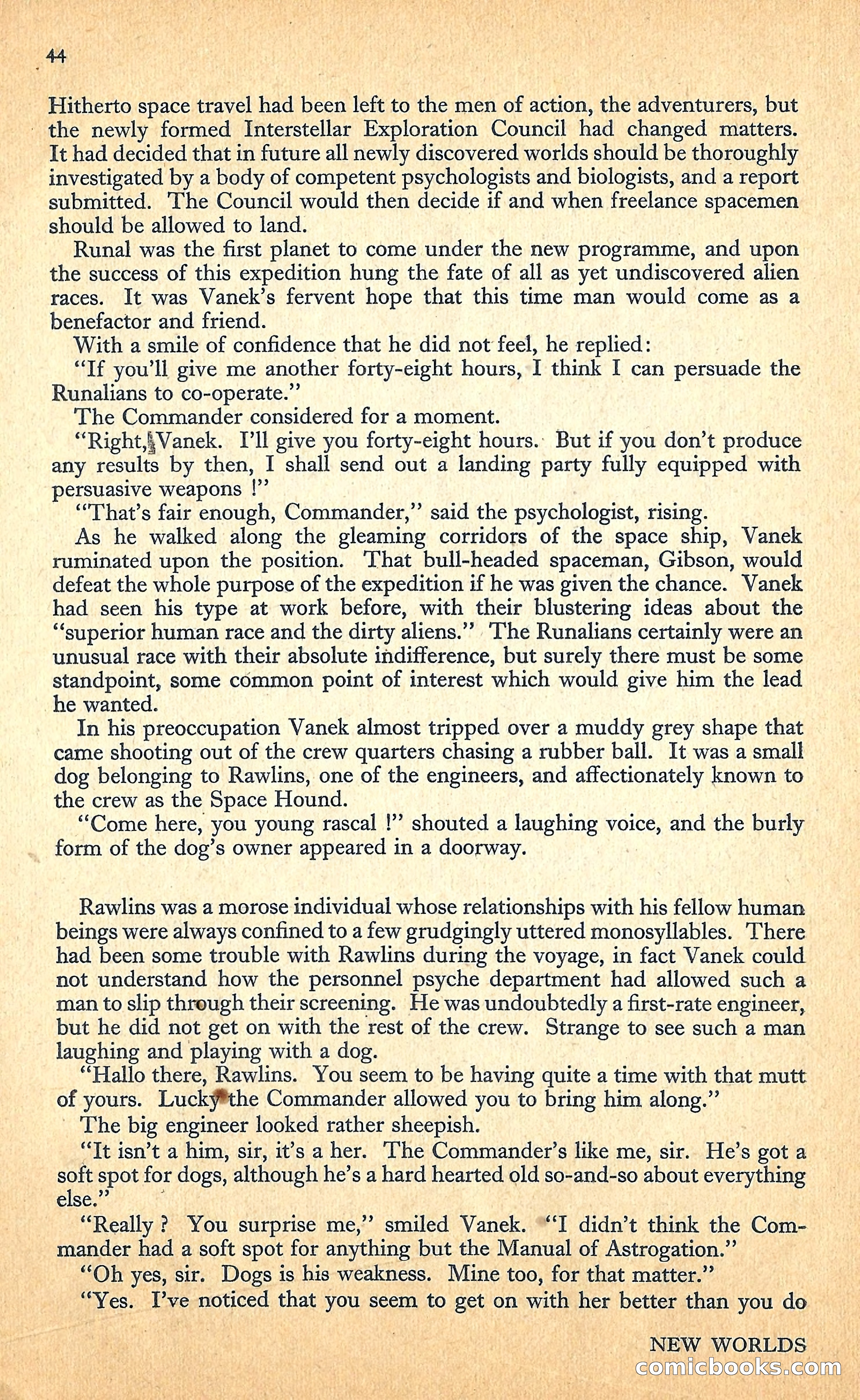 New Worlds, January 1952 — page 46 of 100