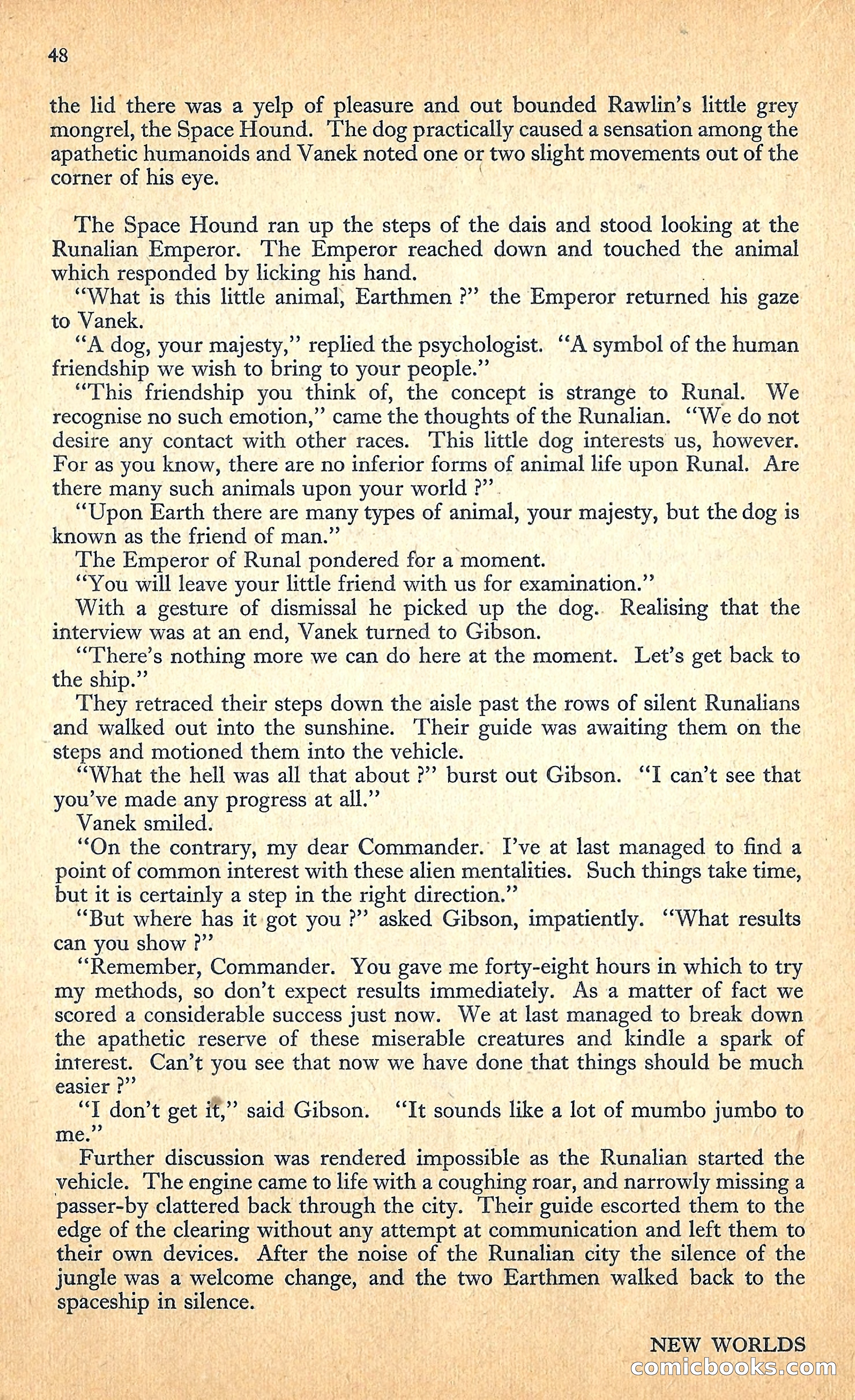 New Worlds, January 1952 — page 50 of 100