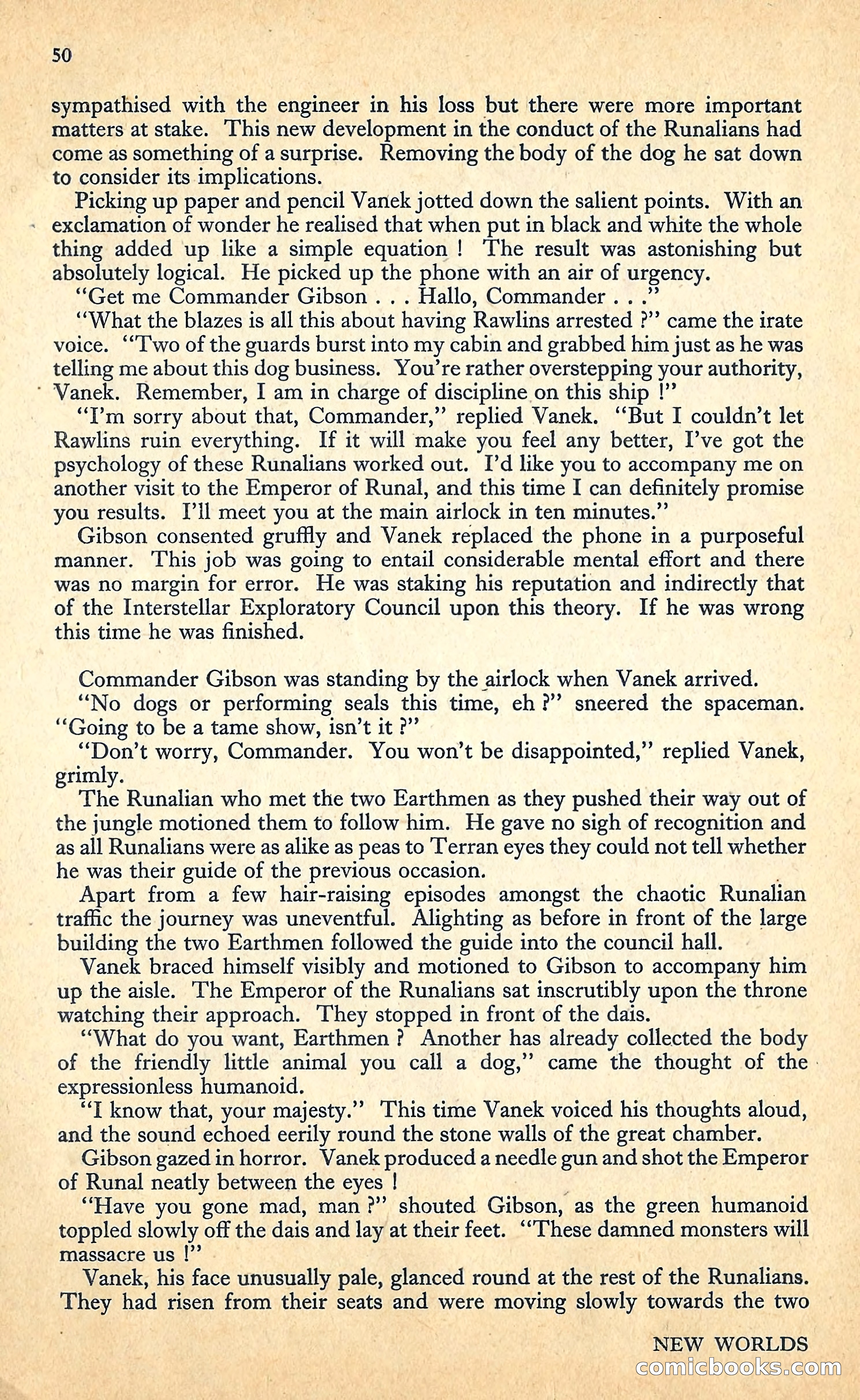 New Worlds, January 1952 — page 52 of 100