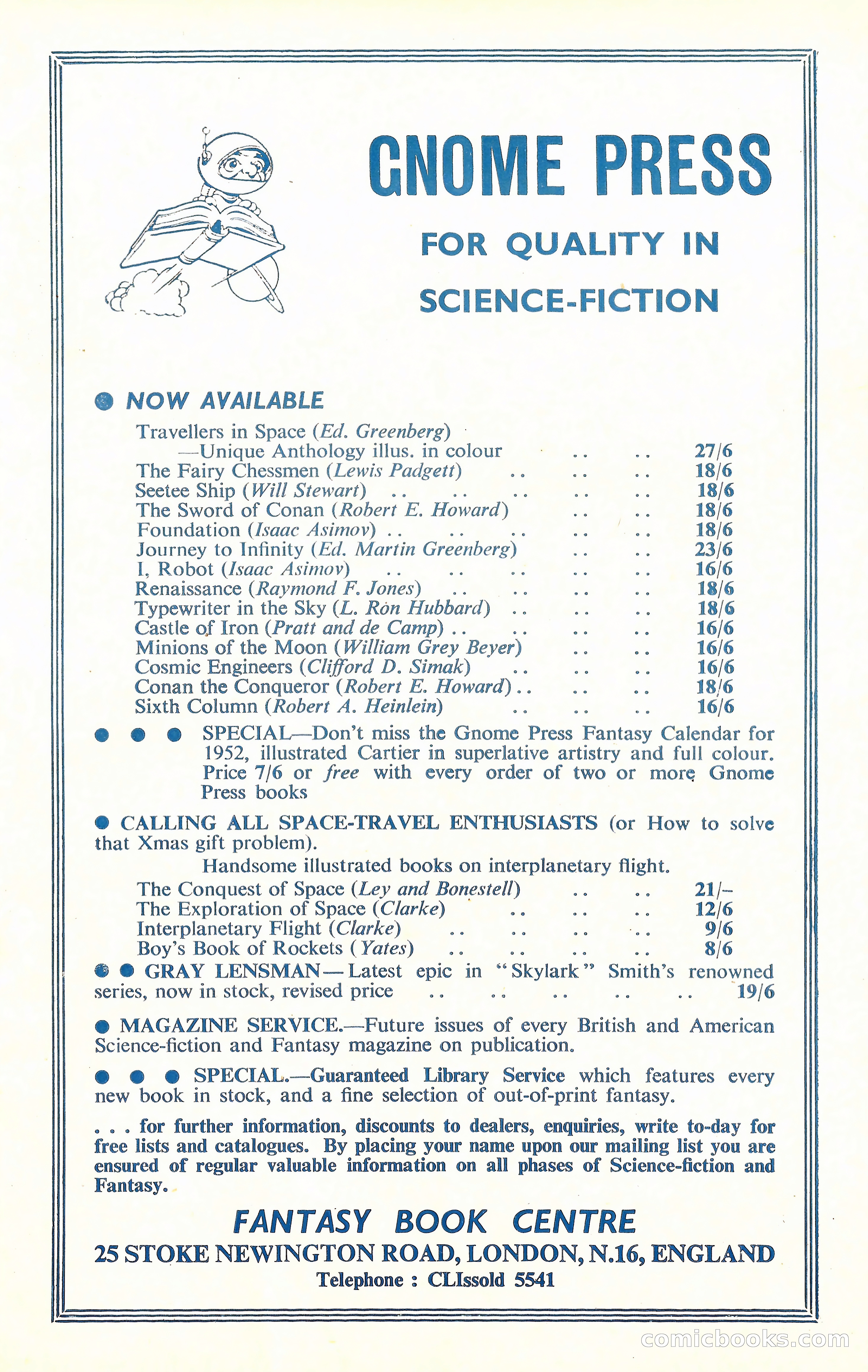 New Worlds, January 1952 — page 99 of 100