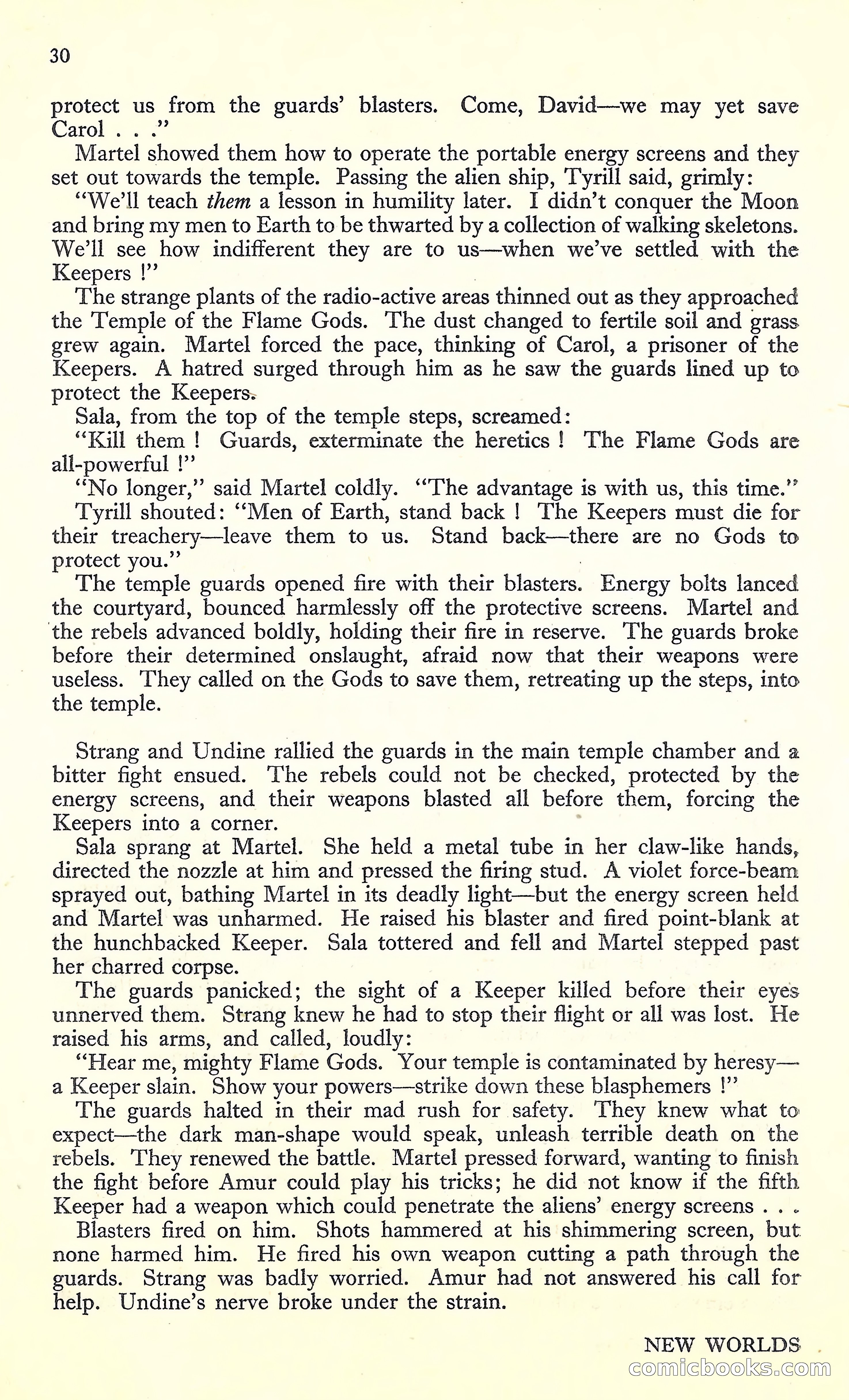 New Worlds, March 1952 — page 32 of 100