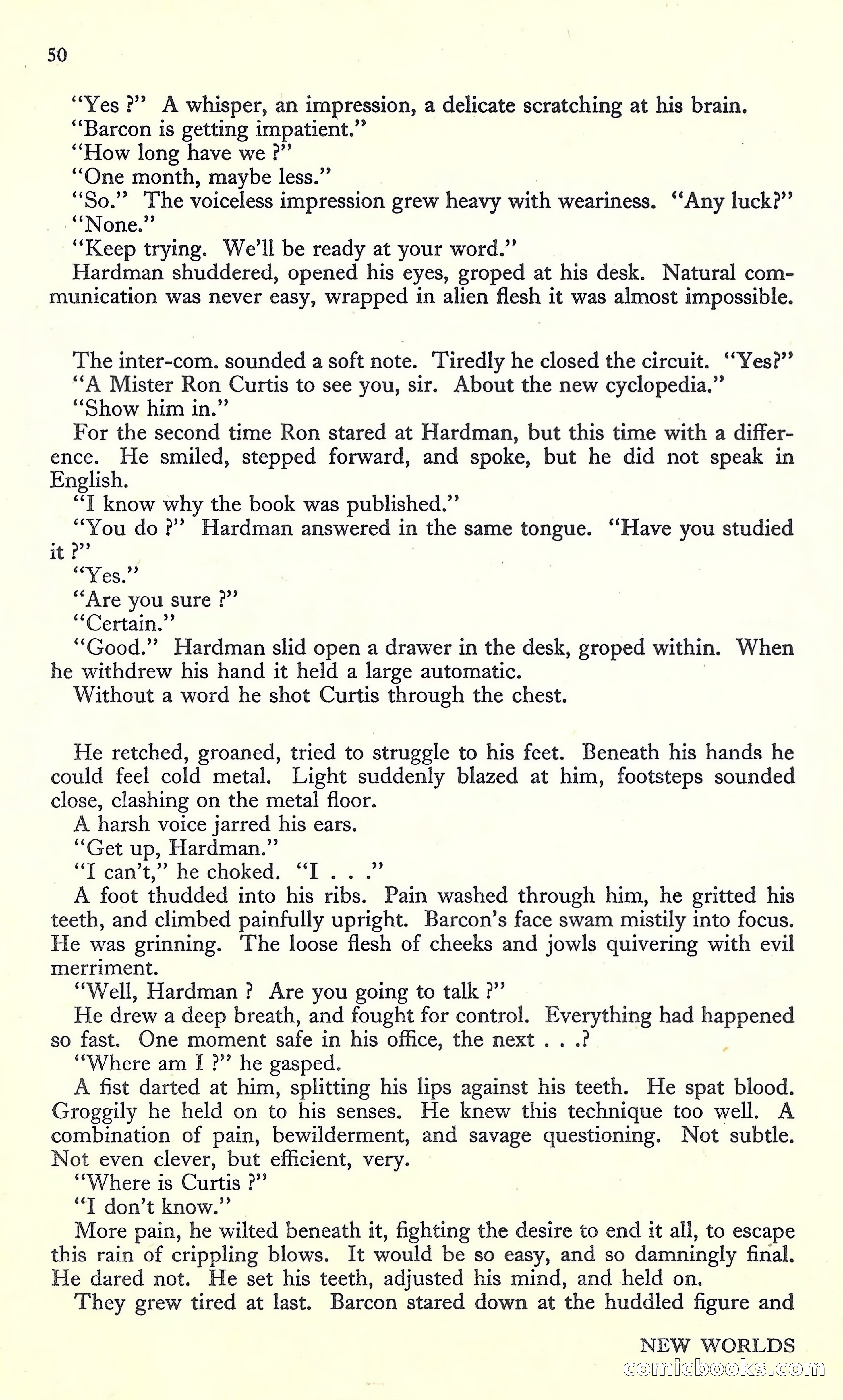 New Worlds, March 1952 — page 52 of 100