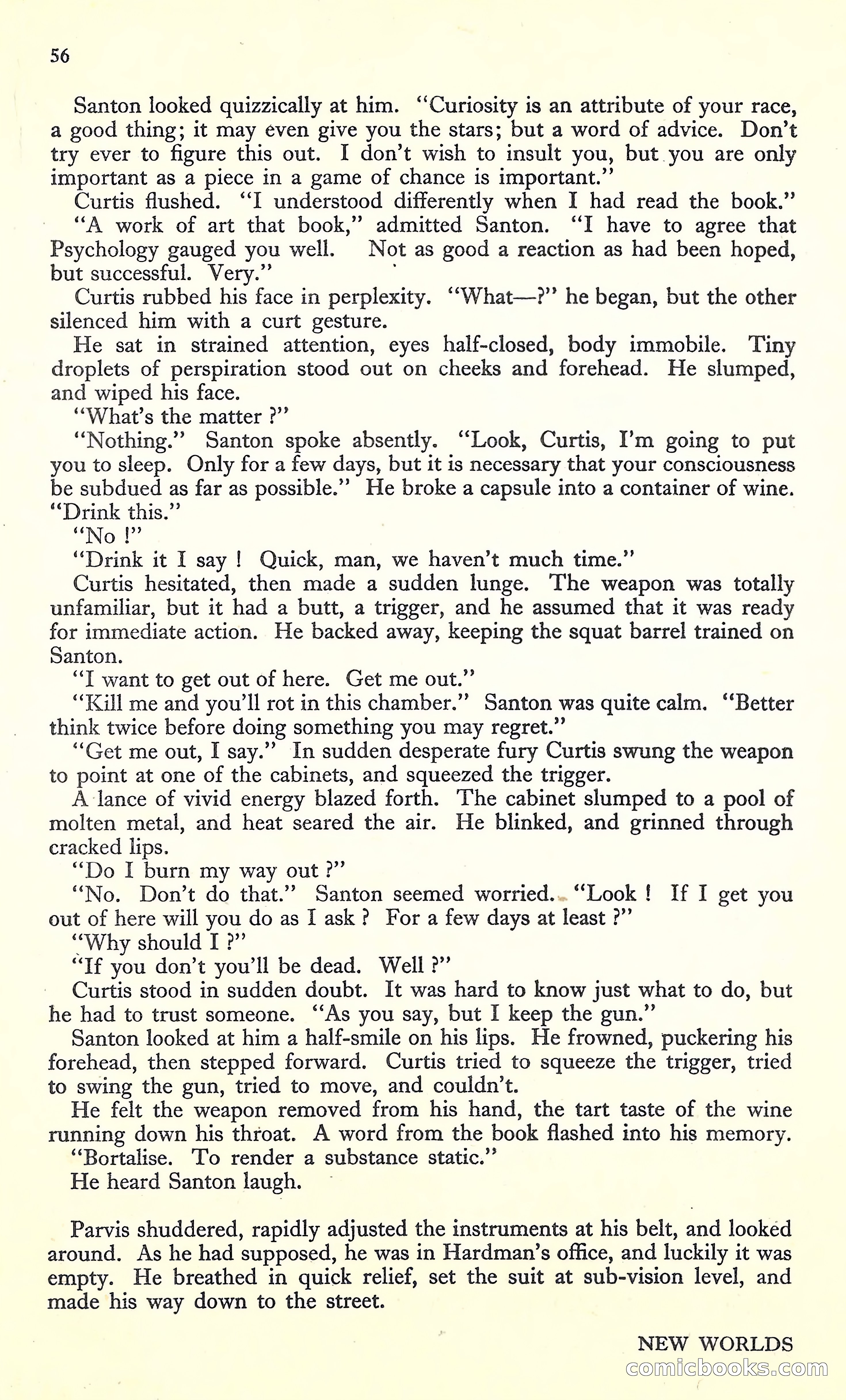 New Worlds, March 1952 — page 58 of 100