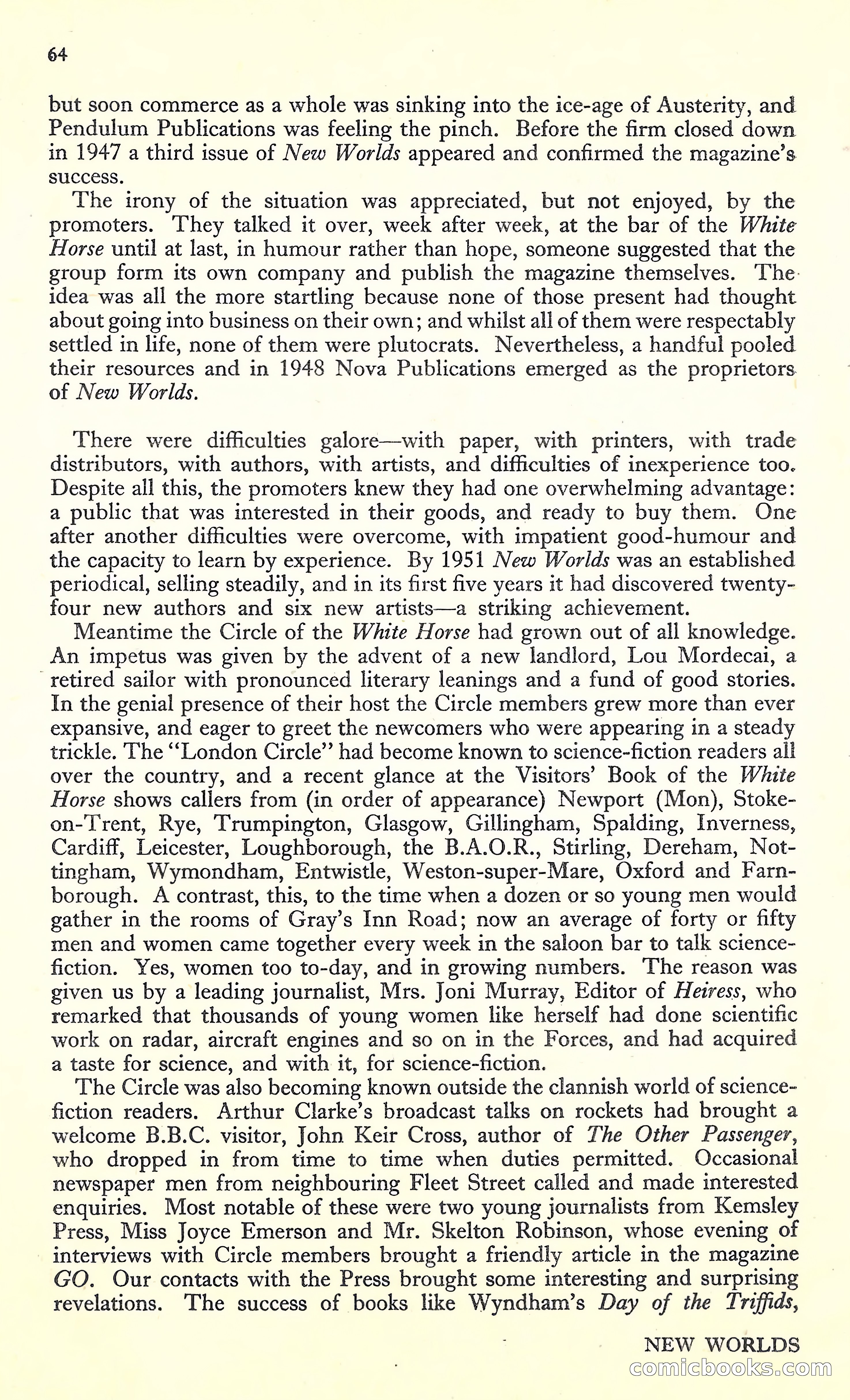 New Worlds, March 1952 — page 66 of 100