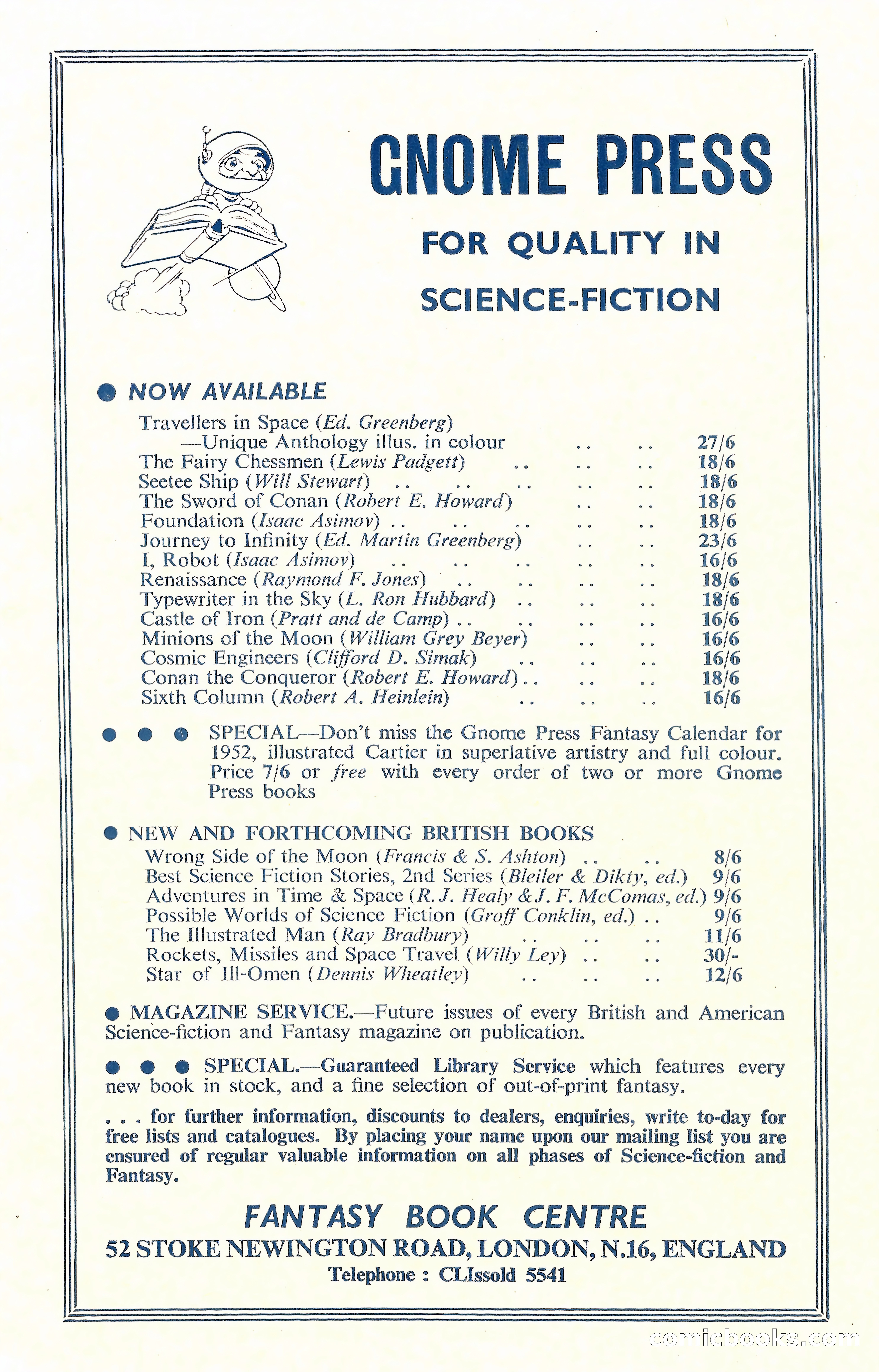 New Worlds, March 1952 — page 99 of 100