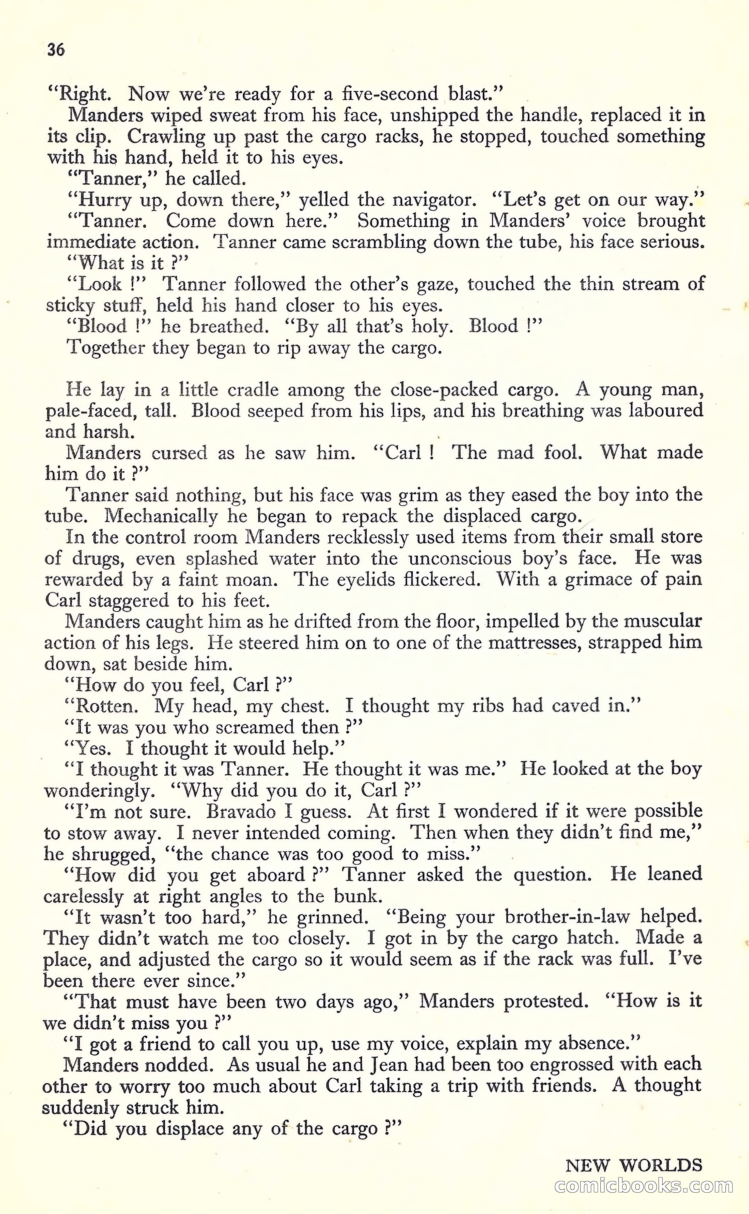 New Worlds, May 1952 — page 38 of 100
