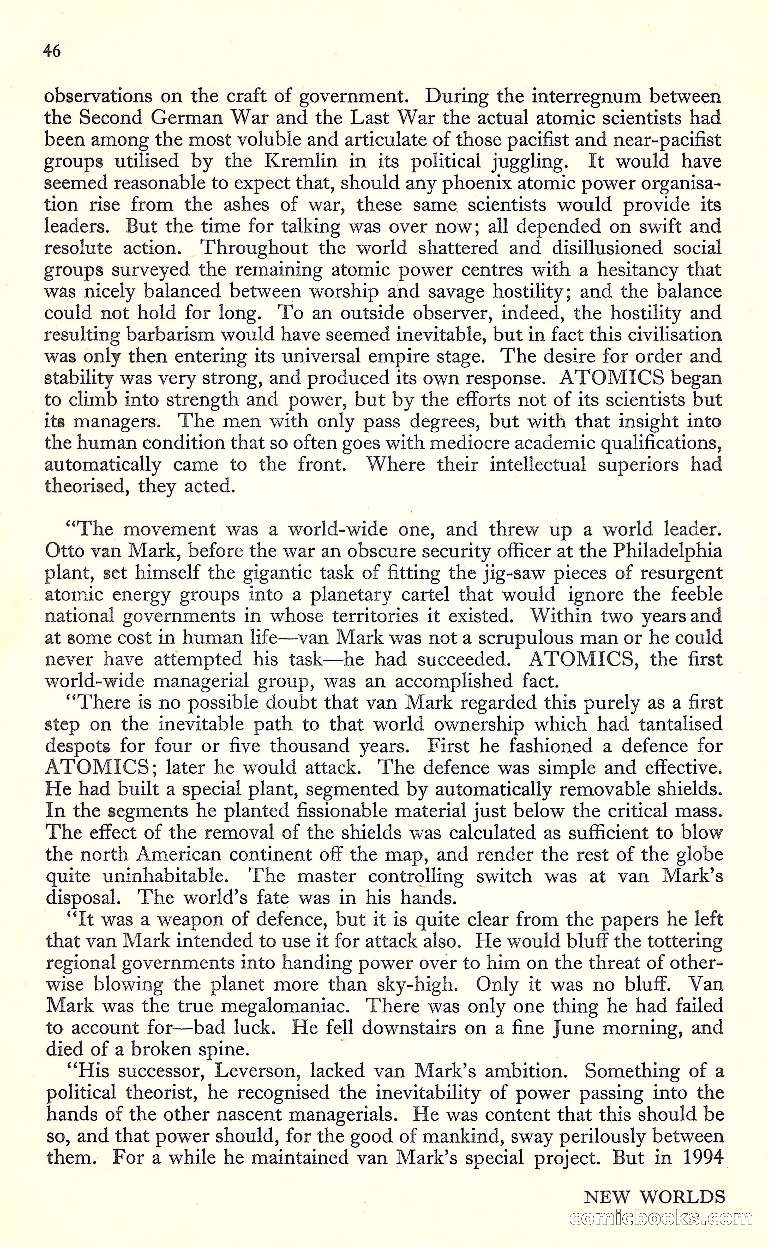 New Worlds, May 1952 — page 48 of 100