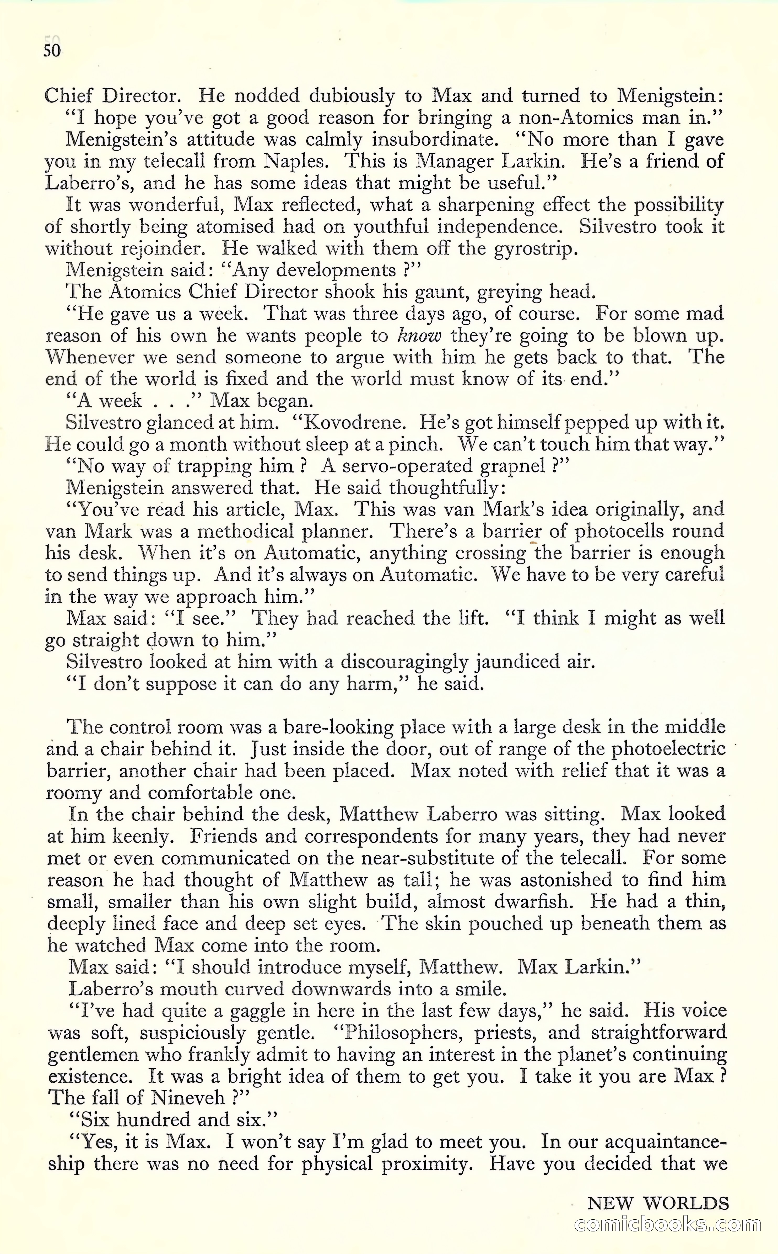 New Worlds, May 1952 — page 52 of 100